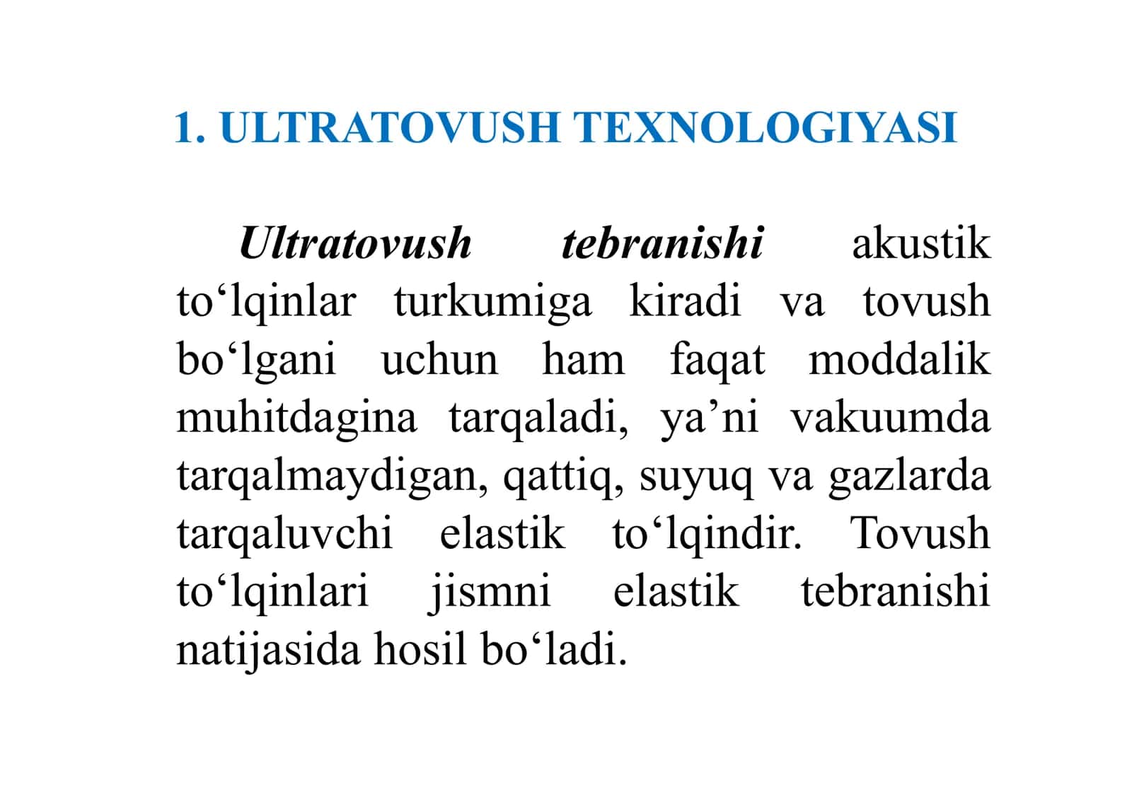 ULTRATOVUSH TEXNOLOGIYASINING NAZARIY ASOSLARI 3