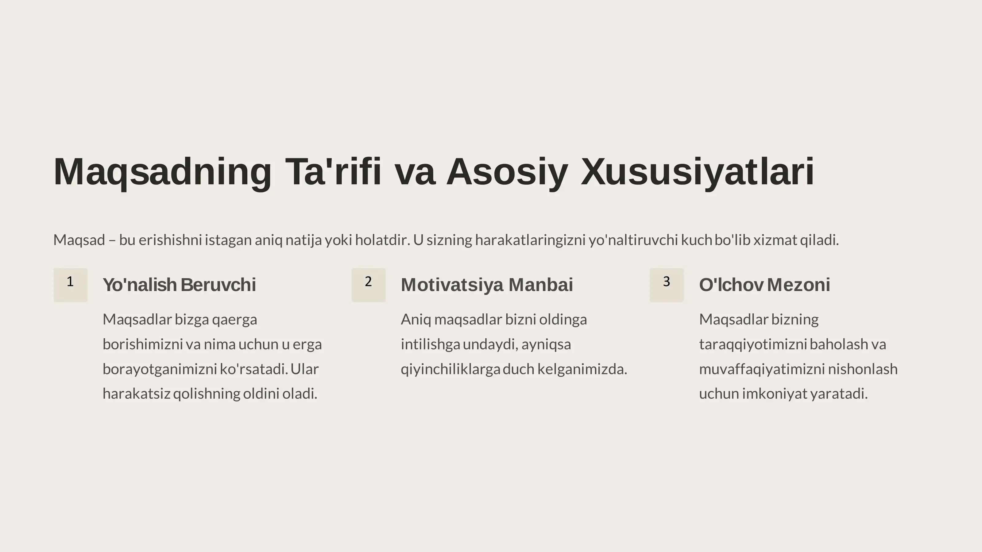 Maqsad qo'yishning mohiyati 3