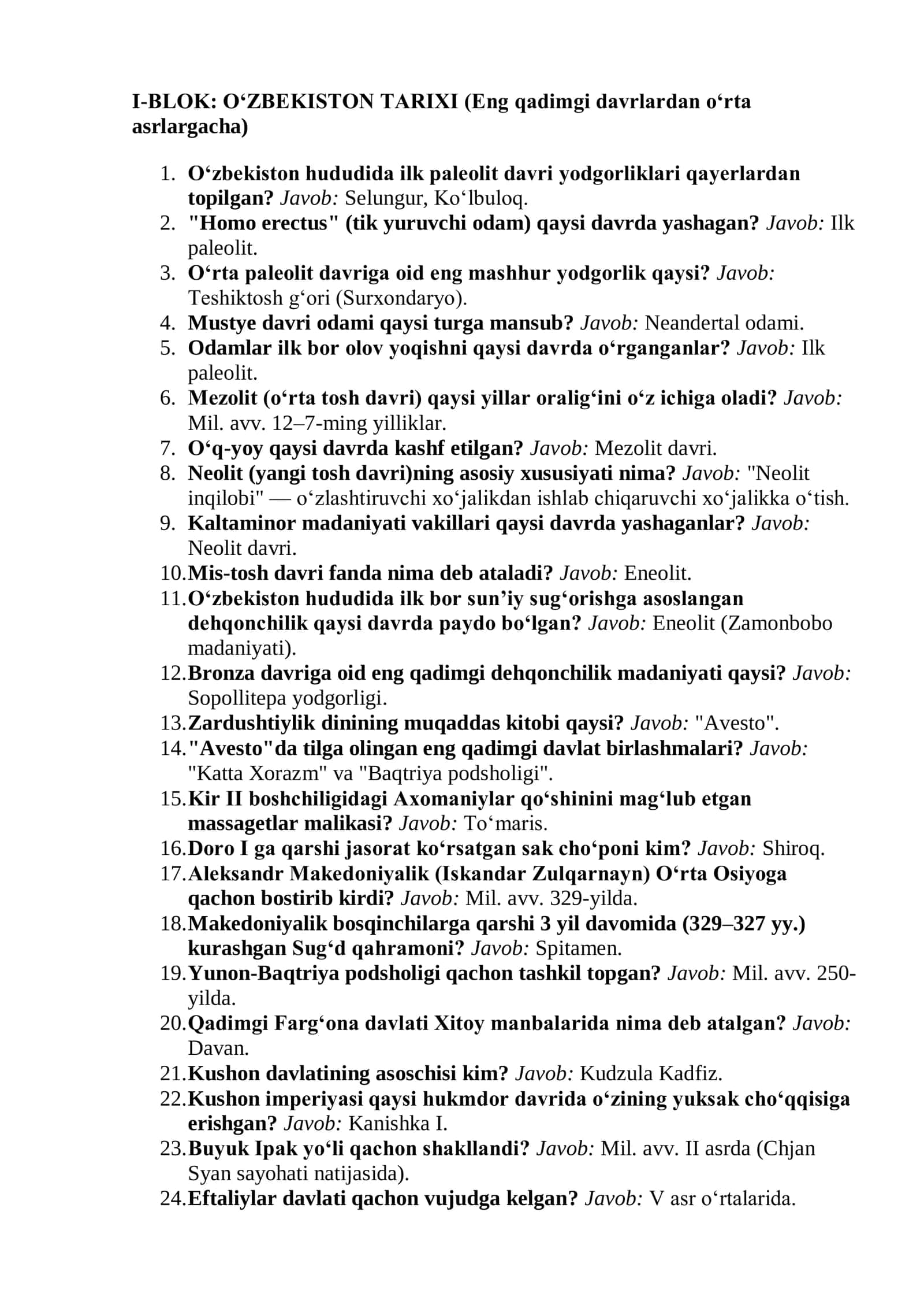 Tarix: 800 ta savol va javob test (Attestatsiya-2026) 3