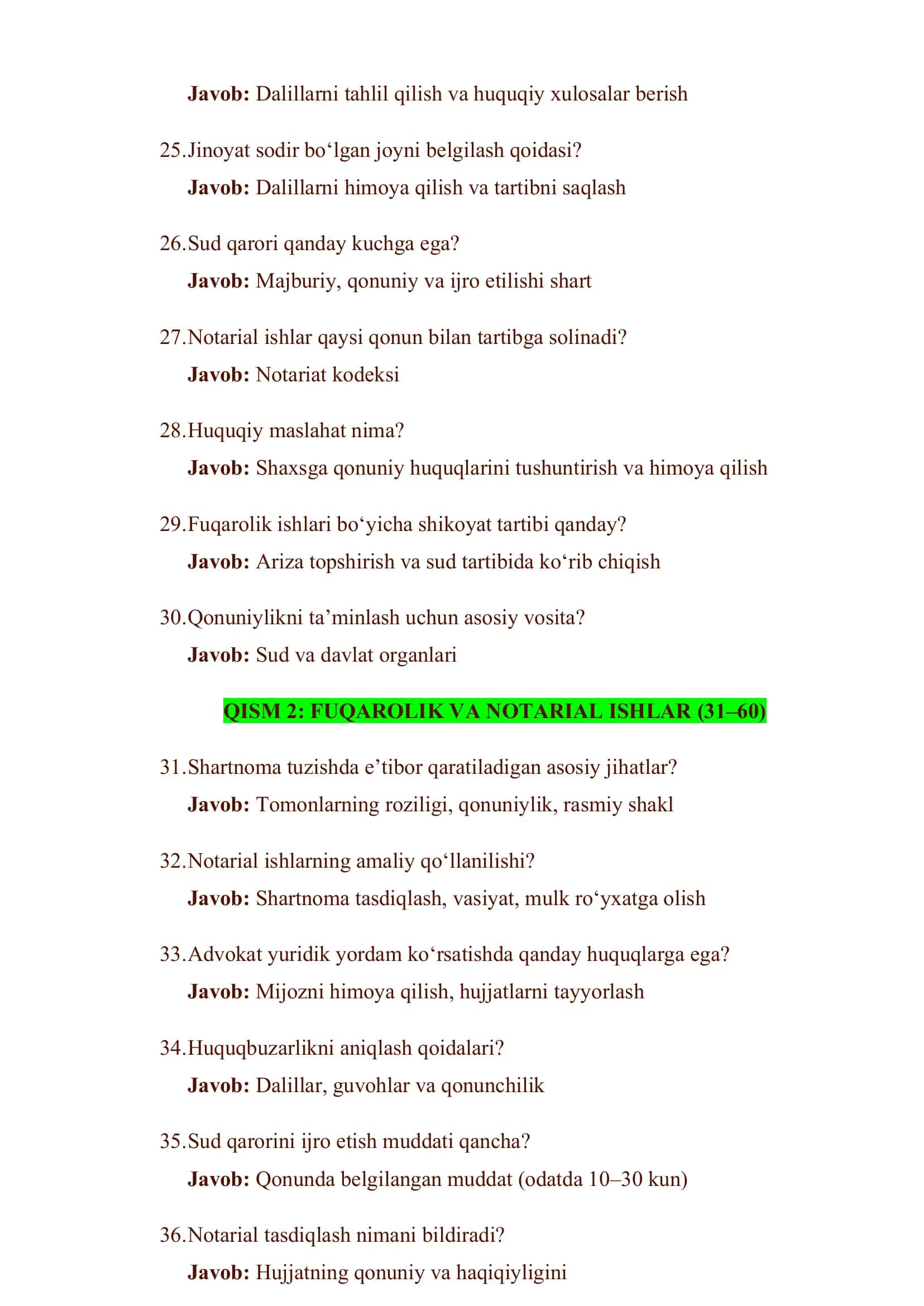 ADLIYA VAZIRLIGI TESTLARI 3