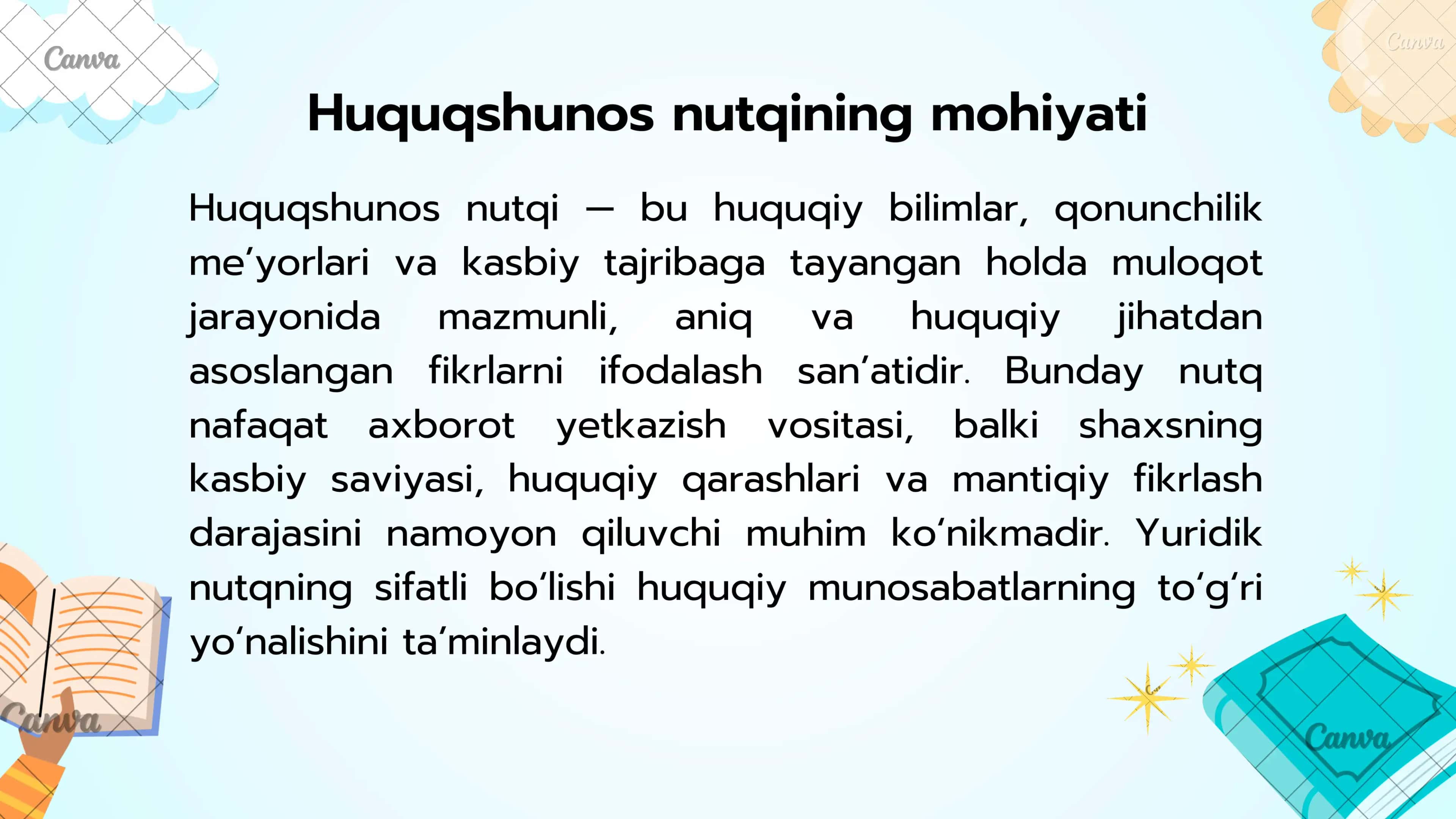 Huquqshunos nutqini tayyorlash 3