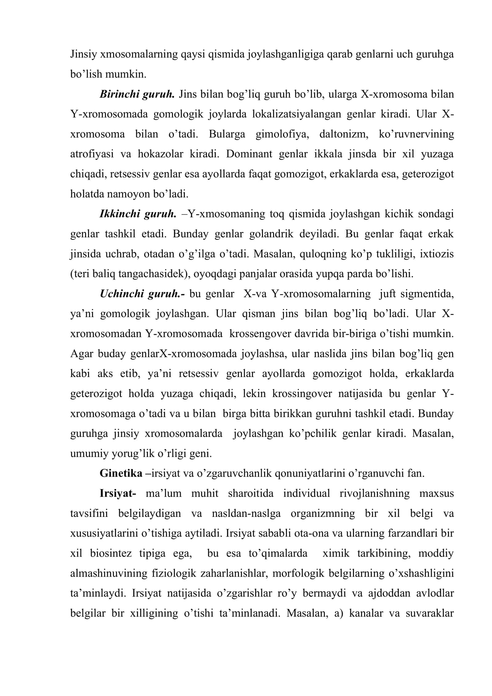 Irsiyat va salomatlik 3