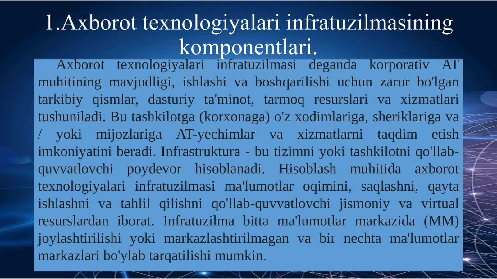 Axborot tеxnologiyalari infratuzilmasi 3