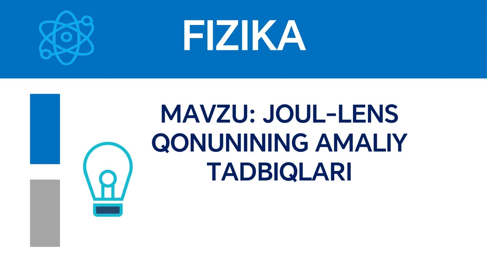 JOUL-LENS QONUNINING AMALIY TADBIQLARI 3