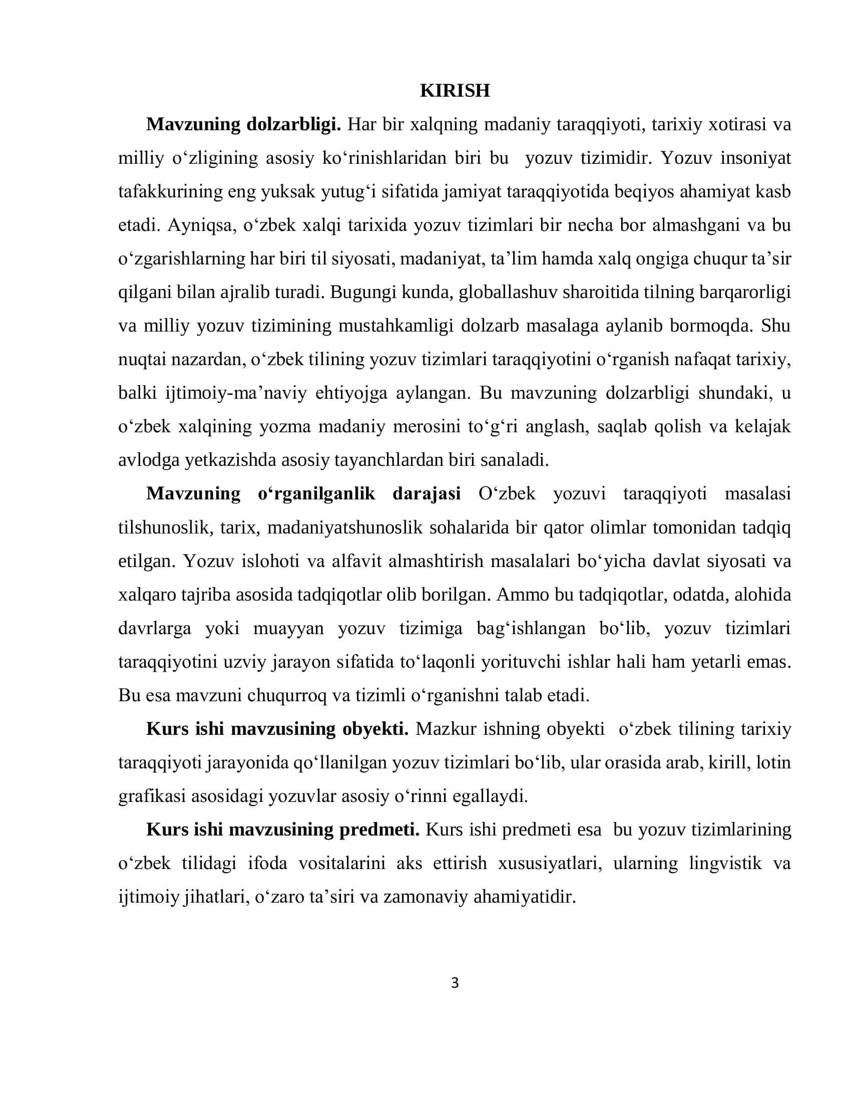 O‘ZBEK TILINING YOZUV TIZIMLARI  TARAQQIYOTI 3