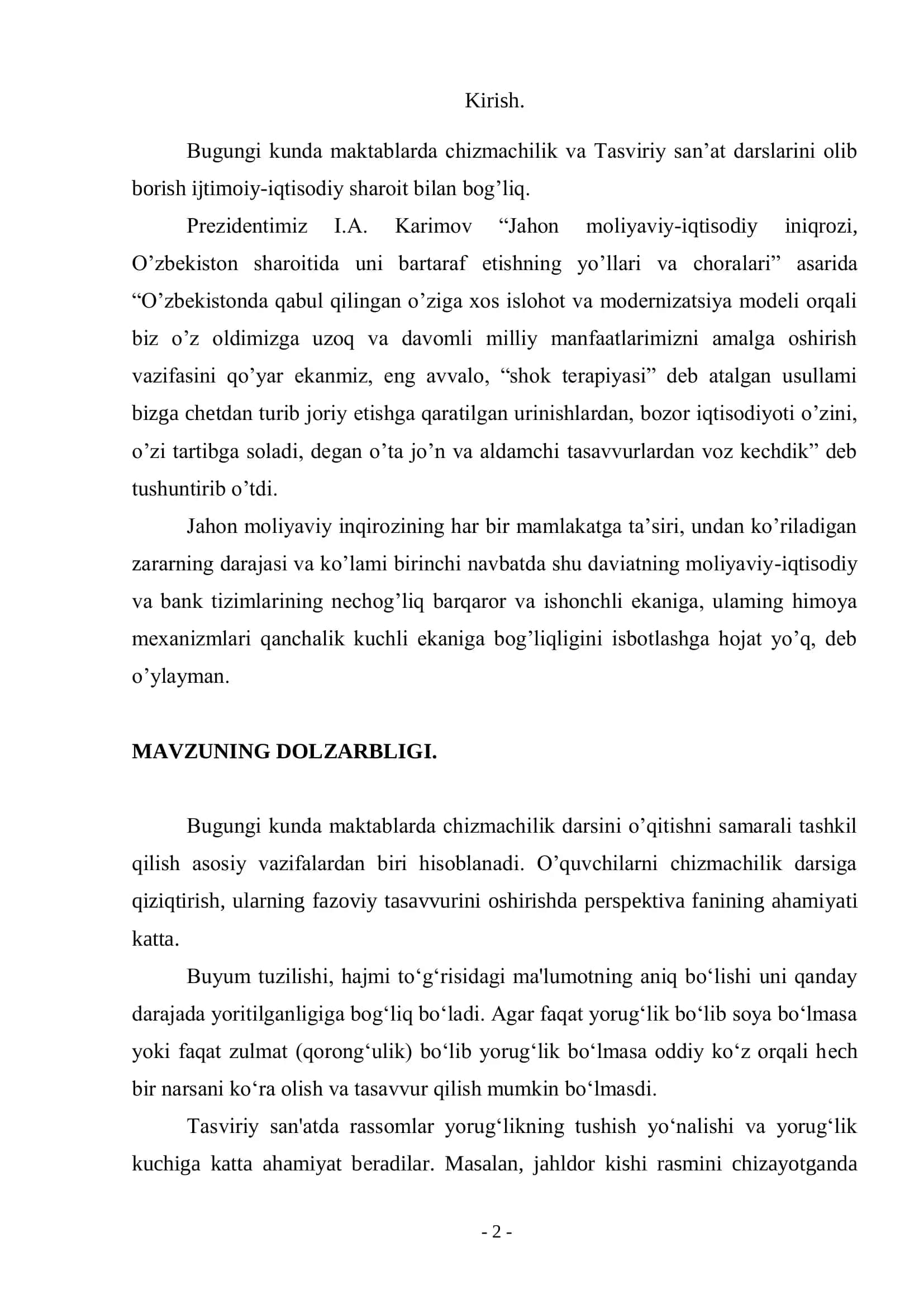 Perspektivada soyalar yasash usullari (parallel yoritishda) 3