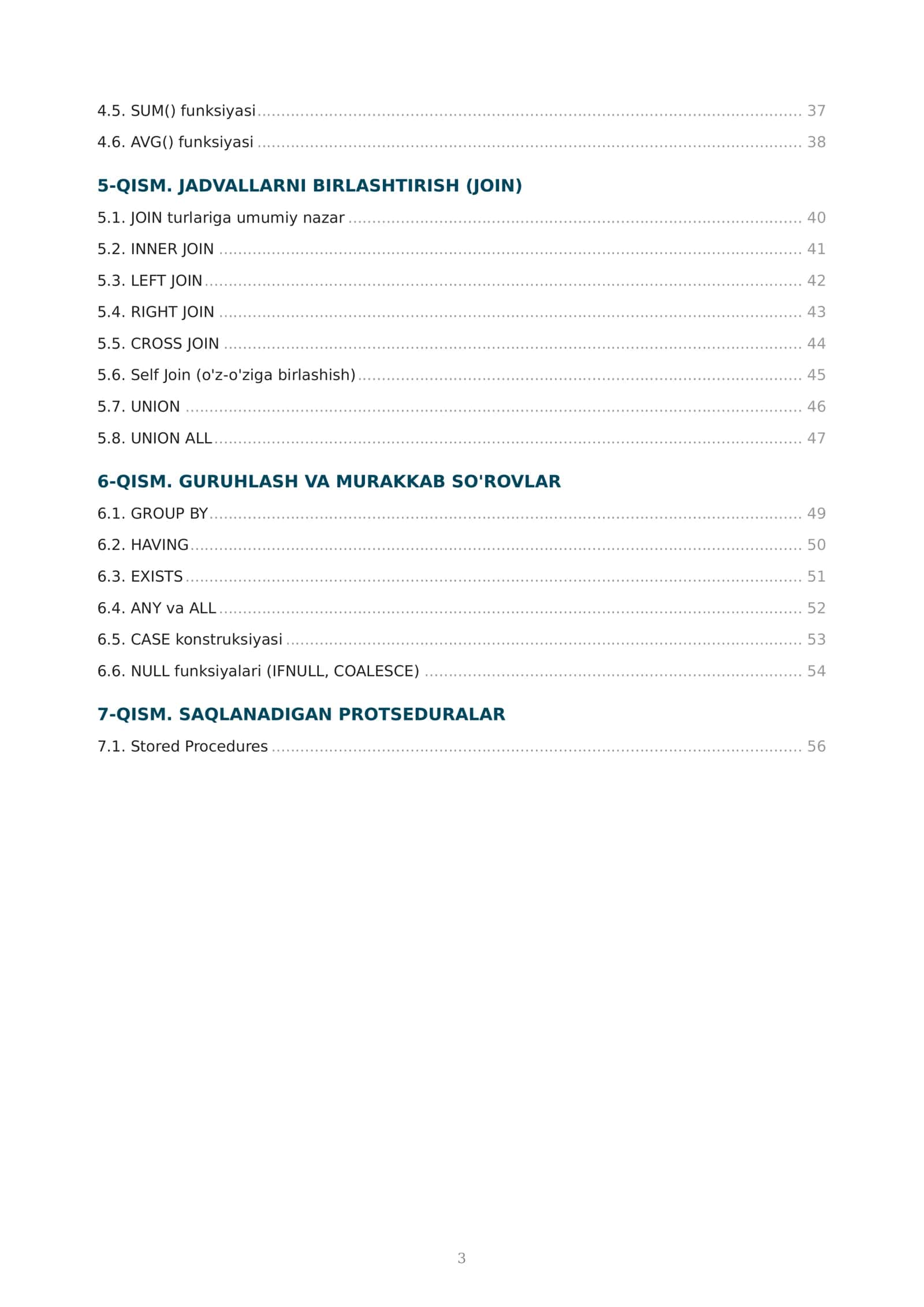 MySql Database | O'zbek tilida to'liq qo'llanma 3