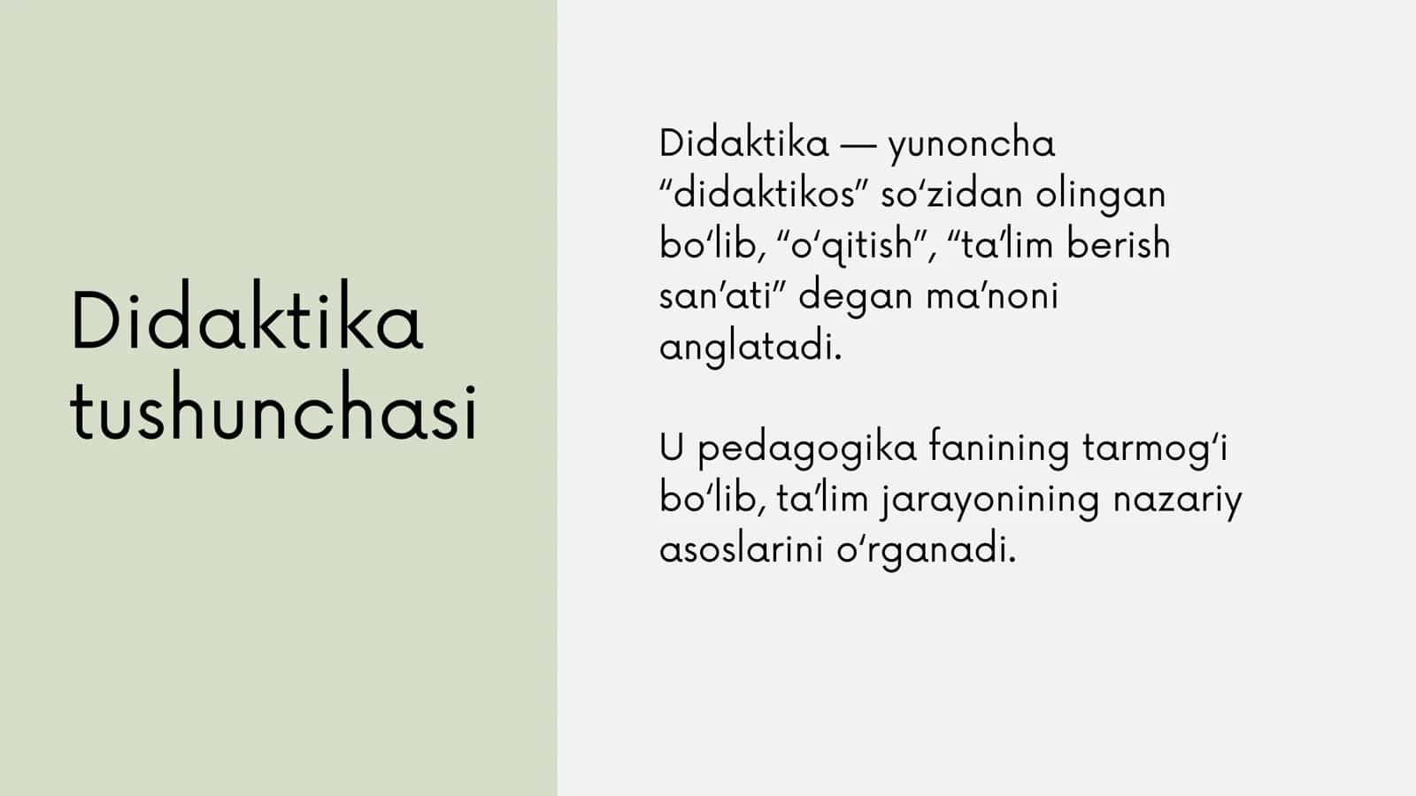 Didaktika- ta’lim nazariyasi. Pedagogik jarayon. 3