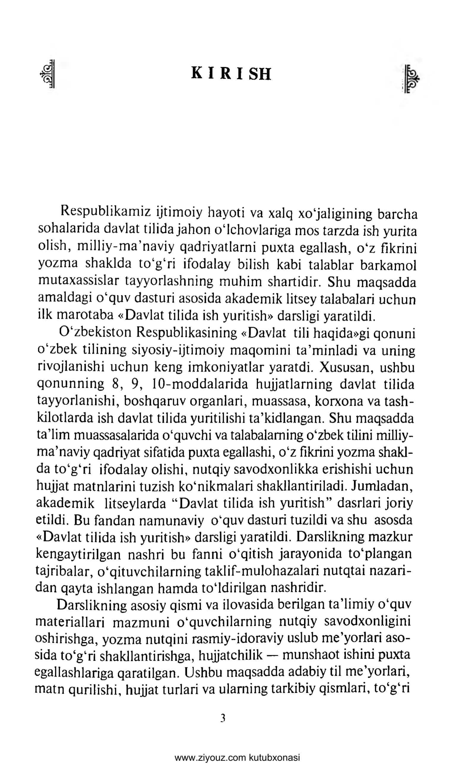 DAVLAT TILIDA ISH YURITISH 3