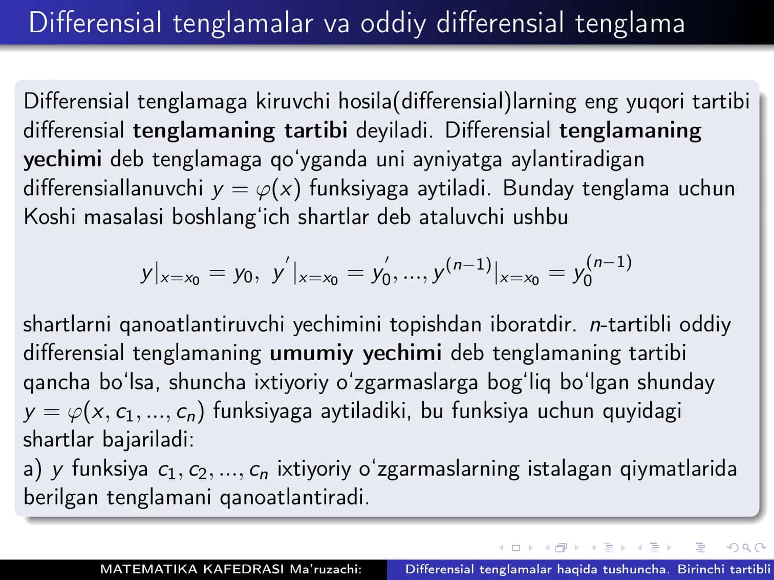 Differensial tenglamalar 3