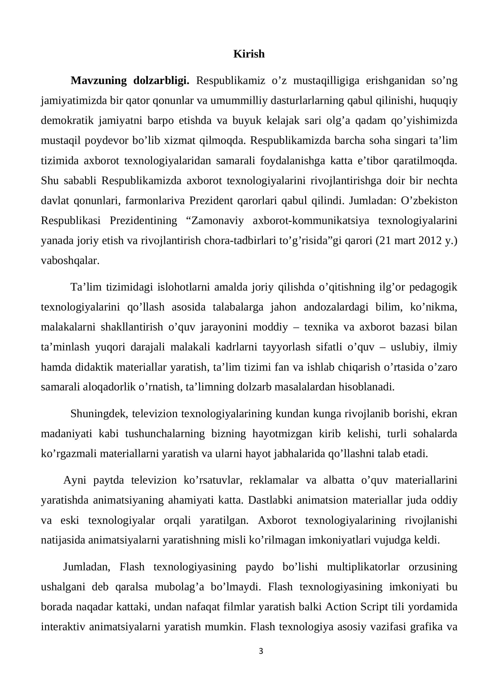 Flash dasturida tarmoqlanuvchi operatorlarni o’rgatuvchi multimediali dars yaratish 3