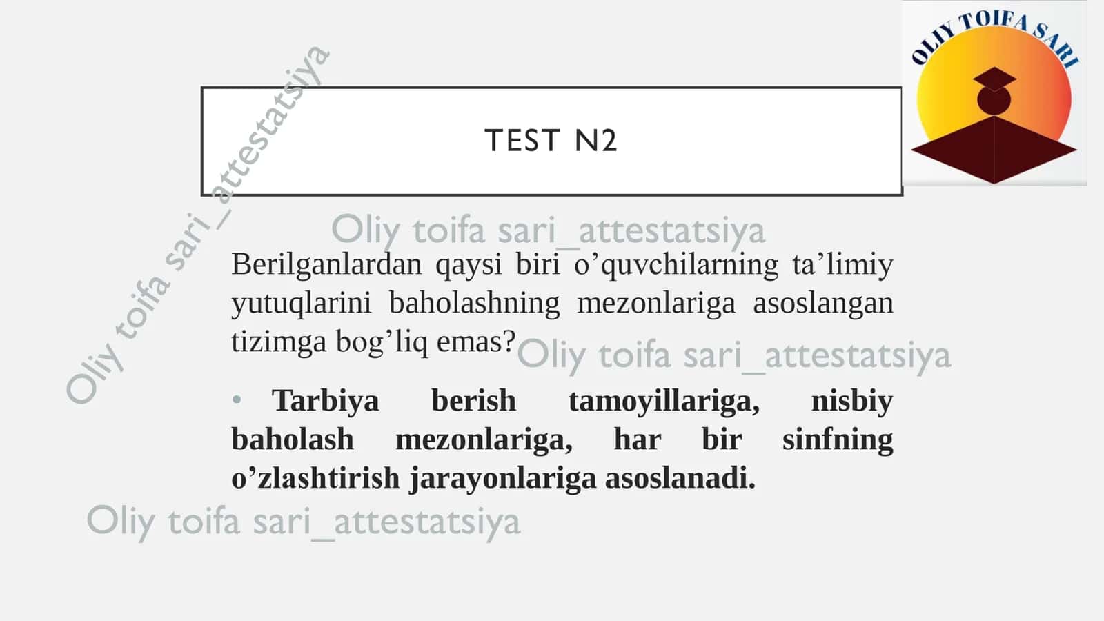 PED MAHORAT VA KASBIY STANDART TESTLARI TAHLILI 3