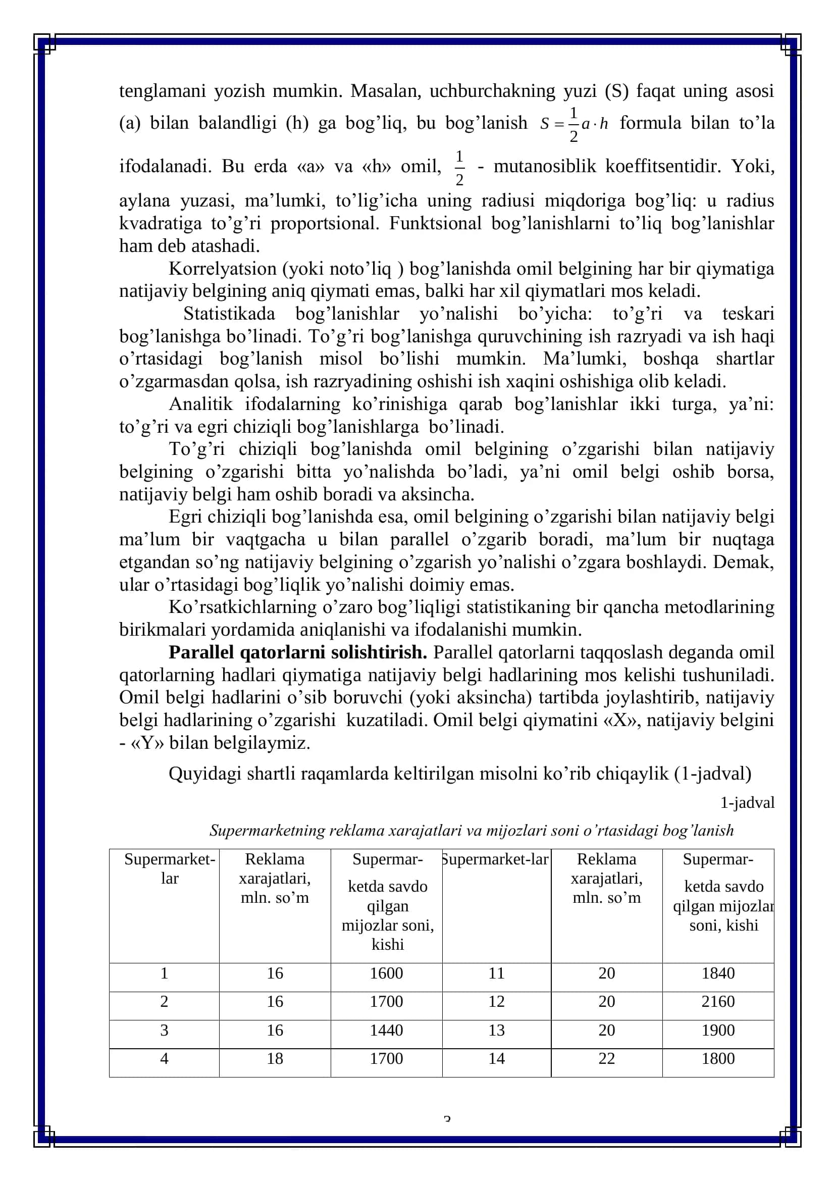 REGRESSION VA KORRELYATSION TAHLIL 3