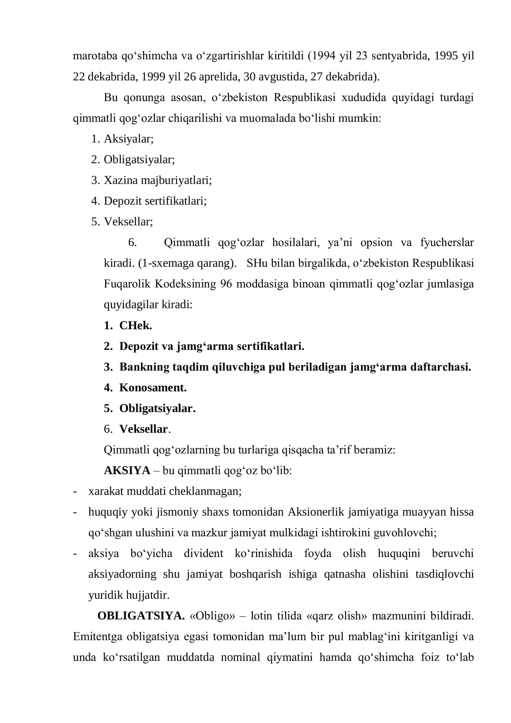Qimmatli qog'ozlar bilan operatsiyalar hisobi 3