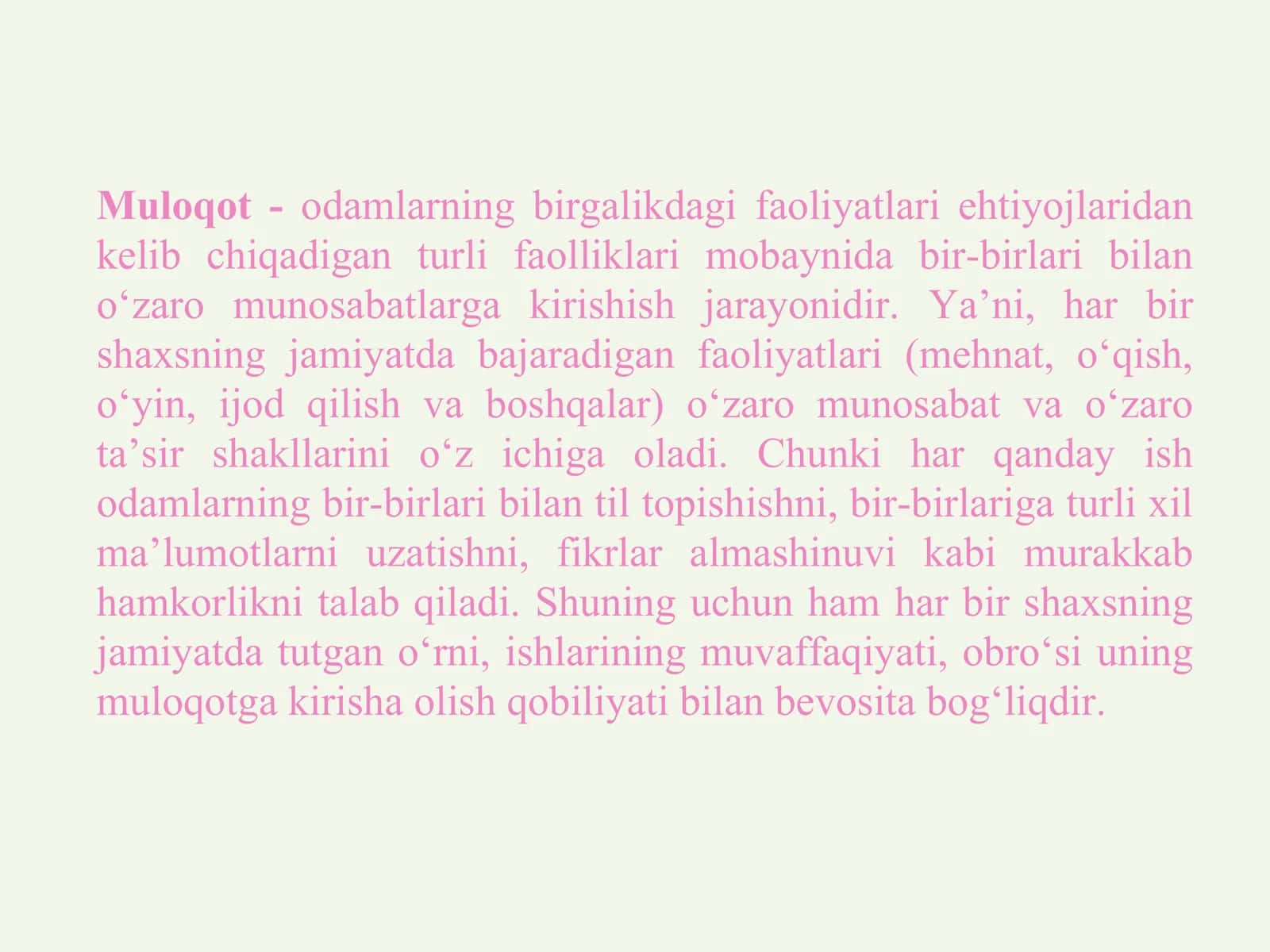 MULOQOT IJTIMOIY VA SHAXSLARARO MUNOSABATLARNING IFODASI SIFATIDA 3