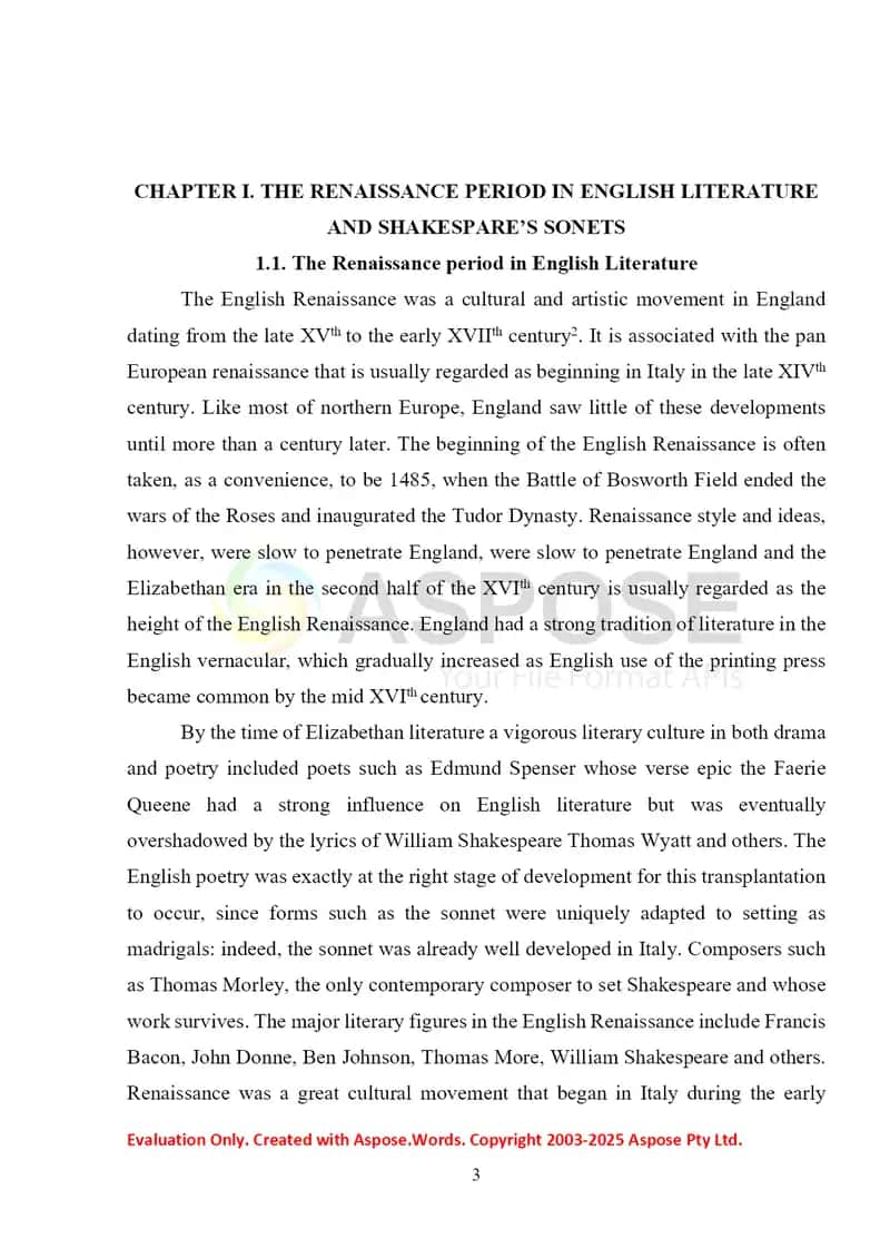 Sonet in english literature 3