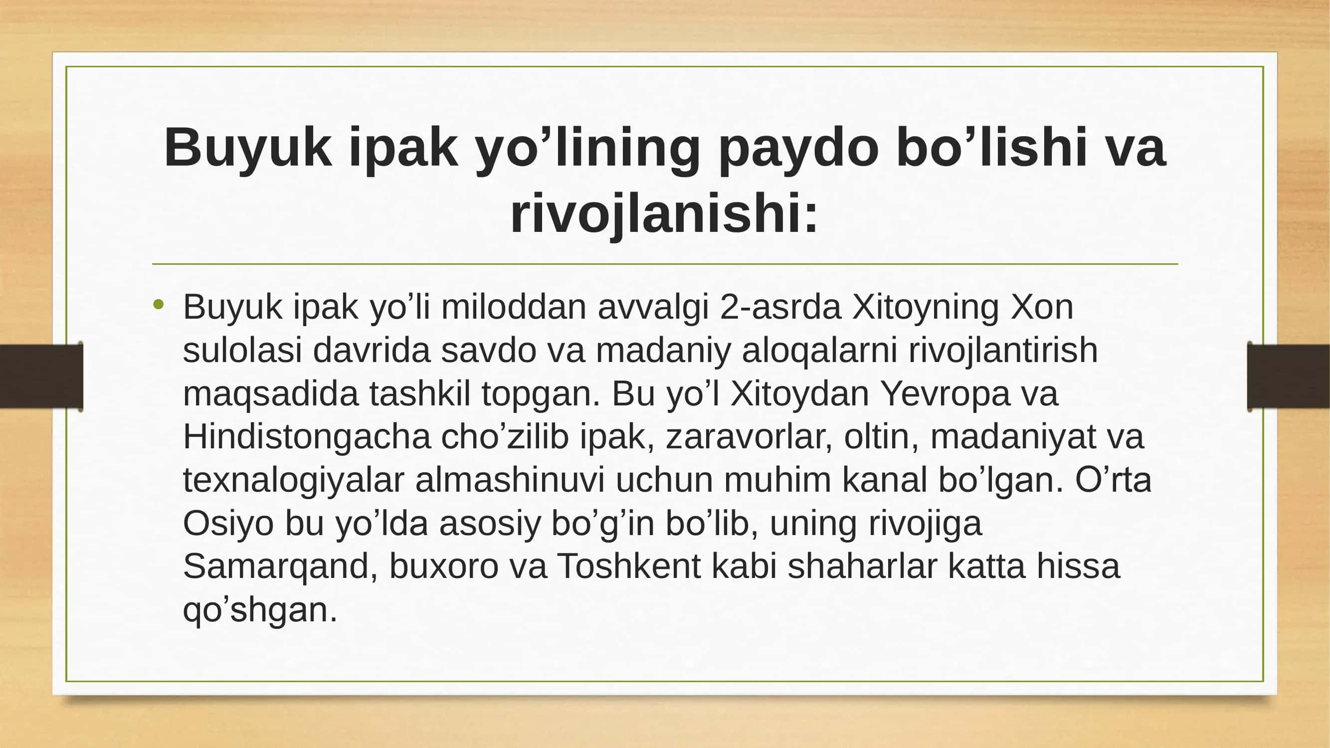 Buyuk ipak yo’li 3