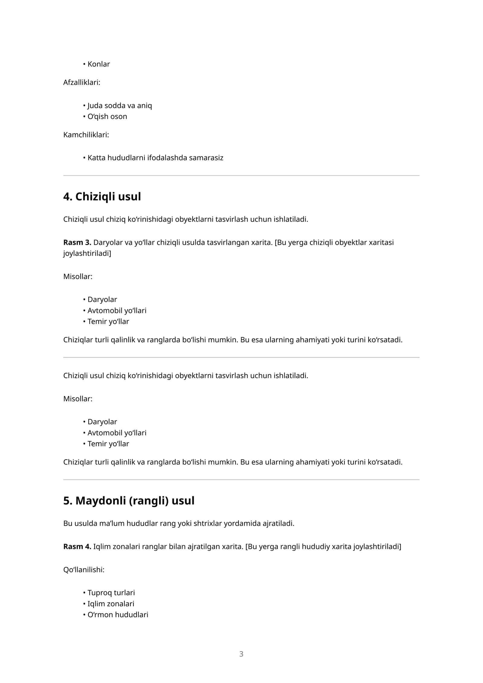 KARTOGRAFIK TASVIRLAR USULLARI 3