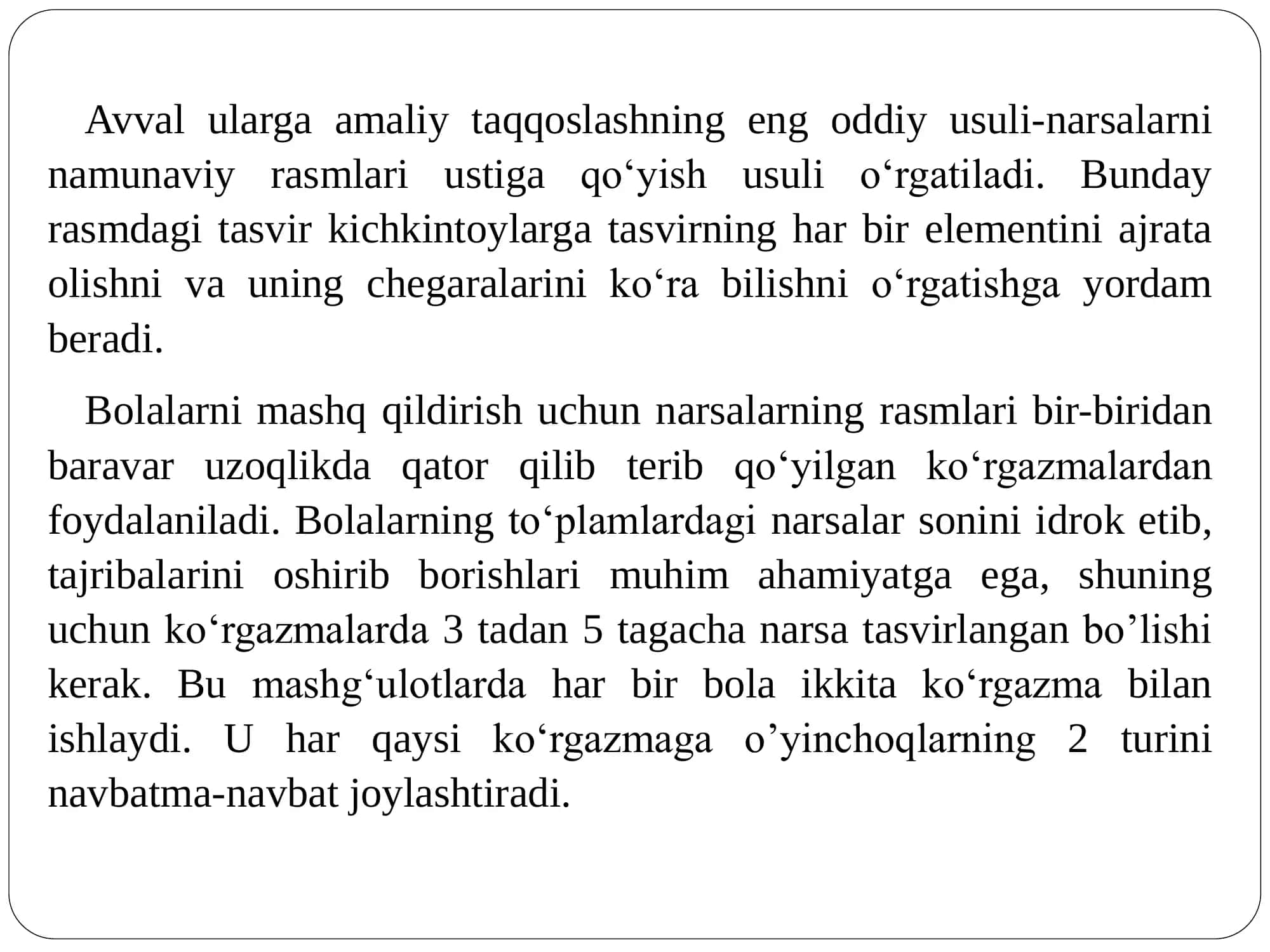 Narsalarning to’plamini taqqoslash 3