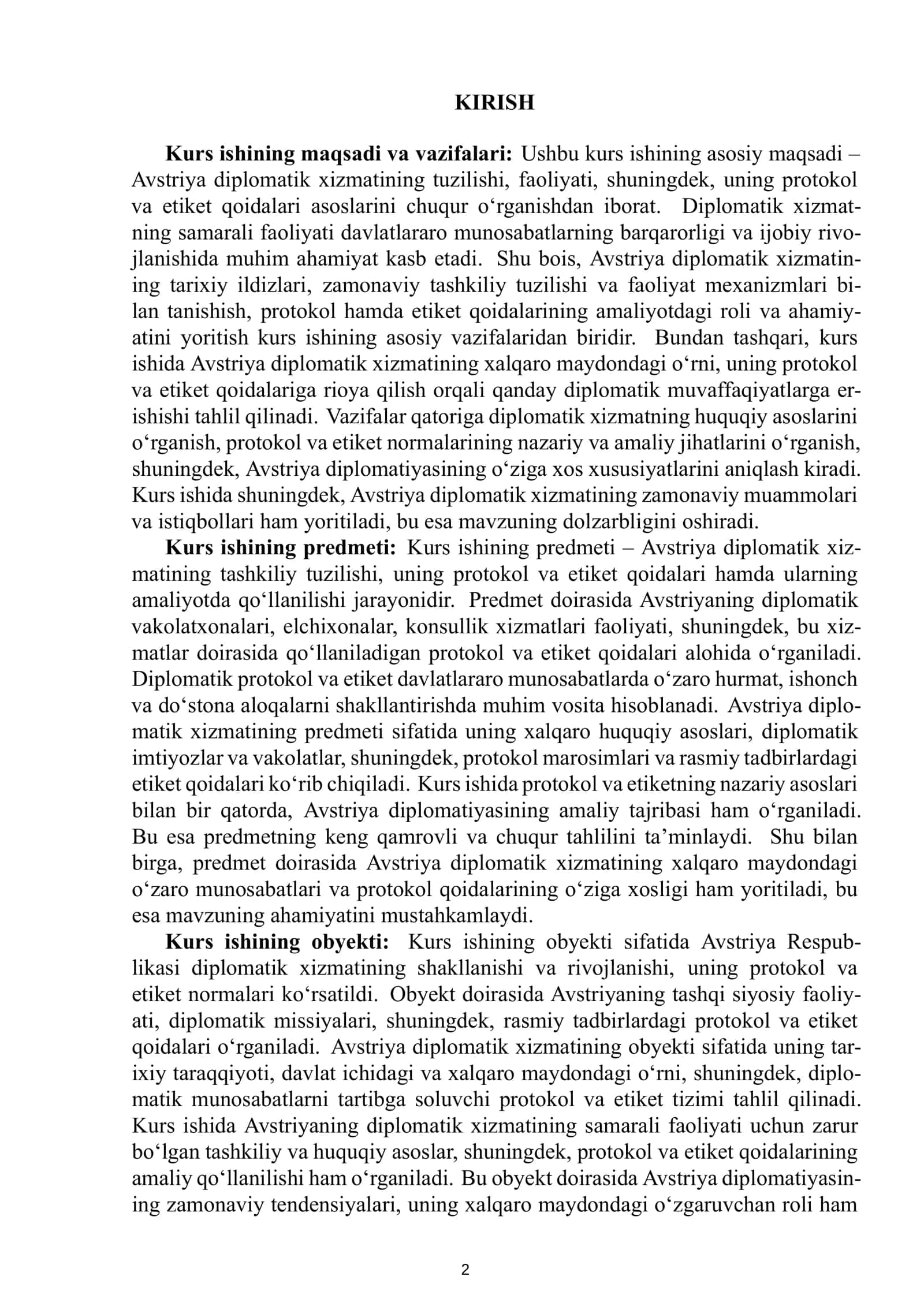 Avstriya diplomatik xizmat, protokol va etiket 3