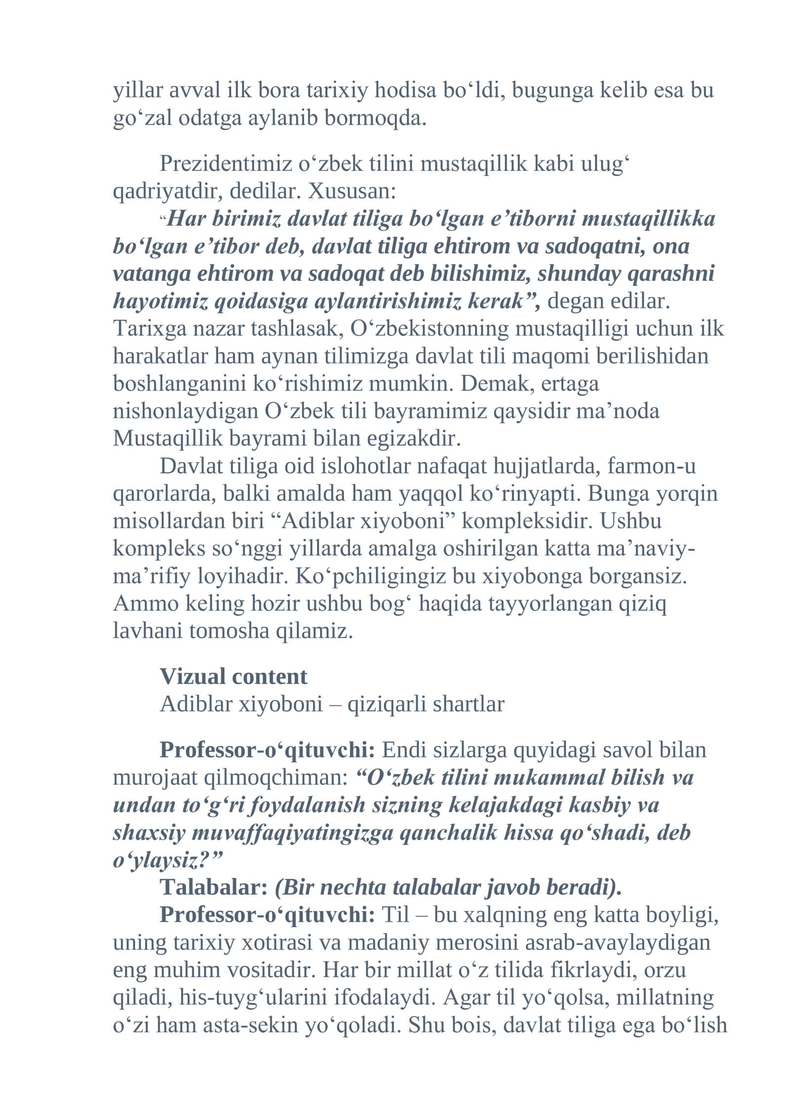21-oktabr davlat tili bayrami kuni. dars ishlanmasi 3