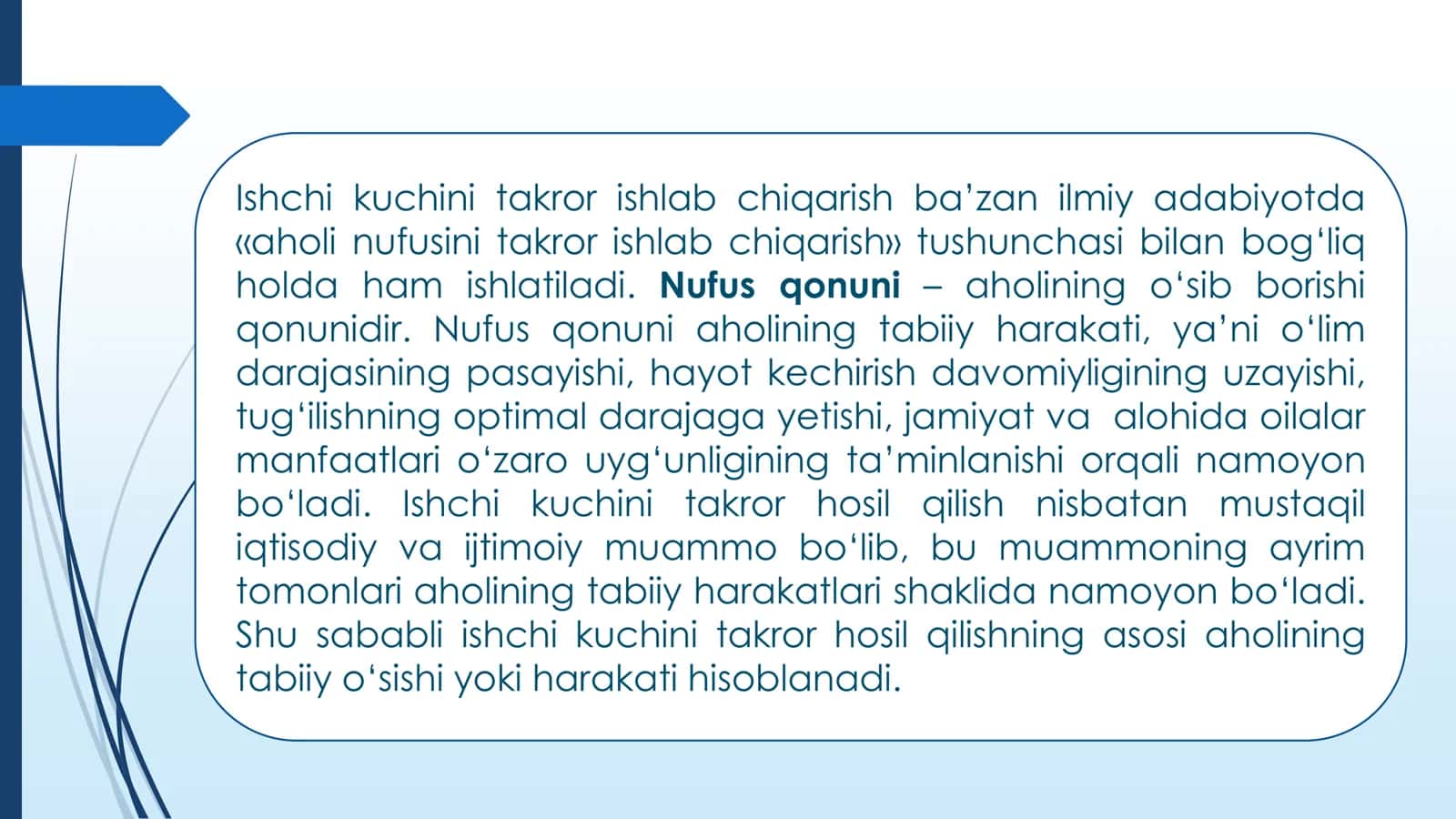 YALPI ISHCHI KUCHI, UNING BANDLIGI VA ISHSIZLIK 3