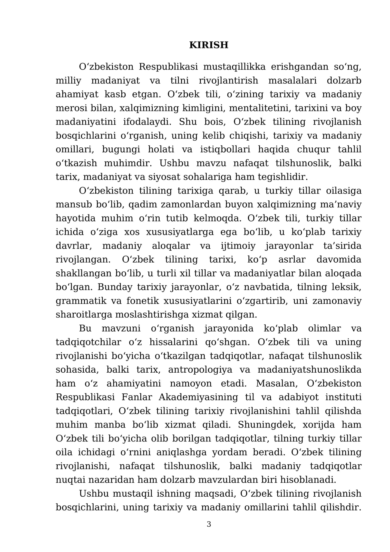 Oʻzbek tilining rivojlanish bosqichlari 3