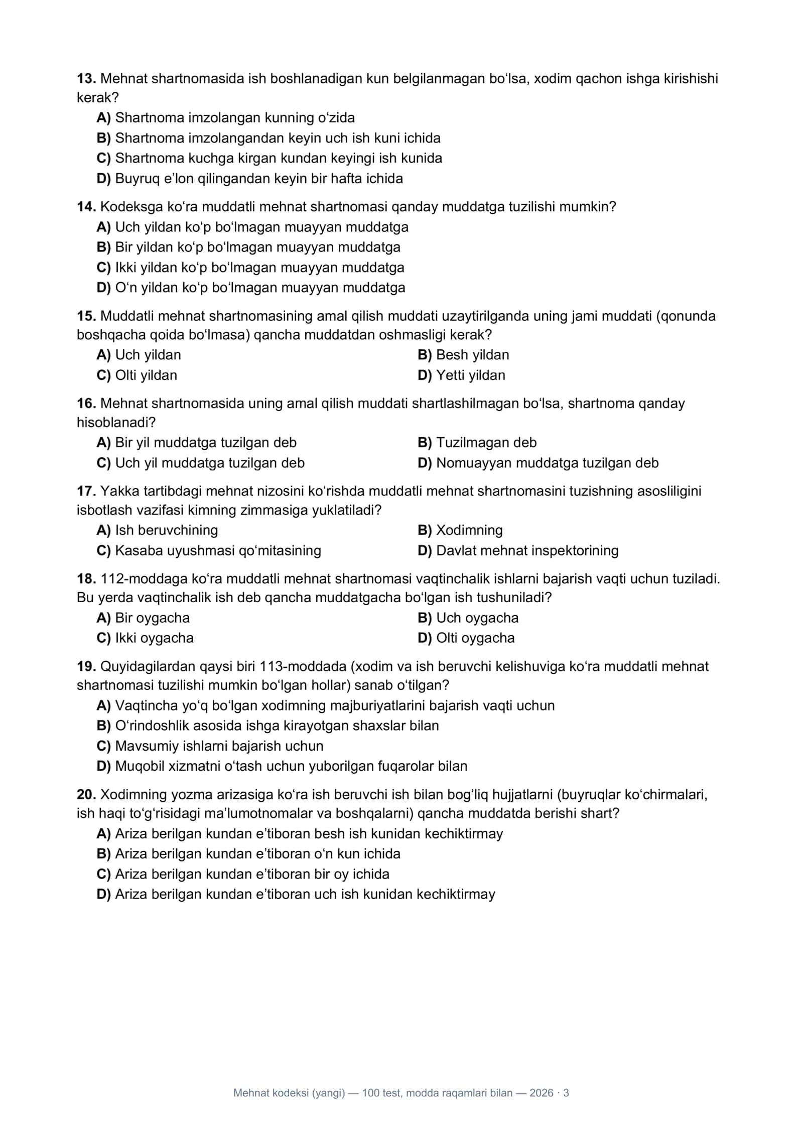 Mehnat kodeksi (yangi) 3