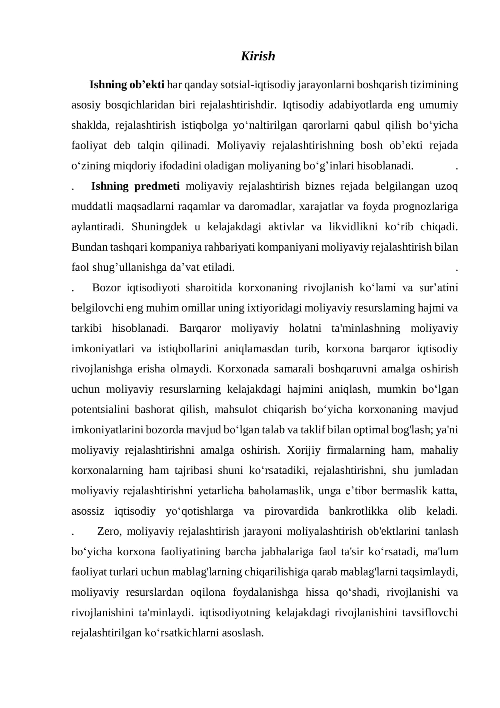 Moliyaviy rejalashtirish metodlari 3