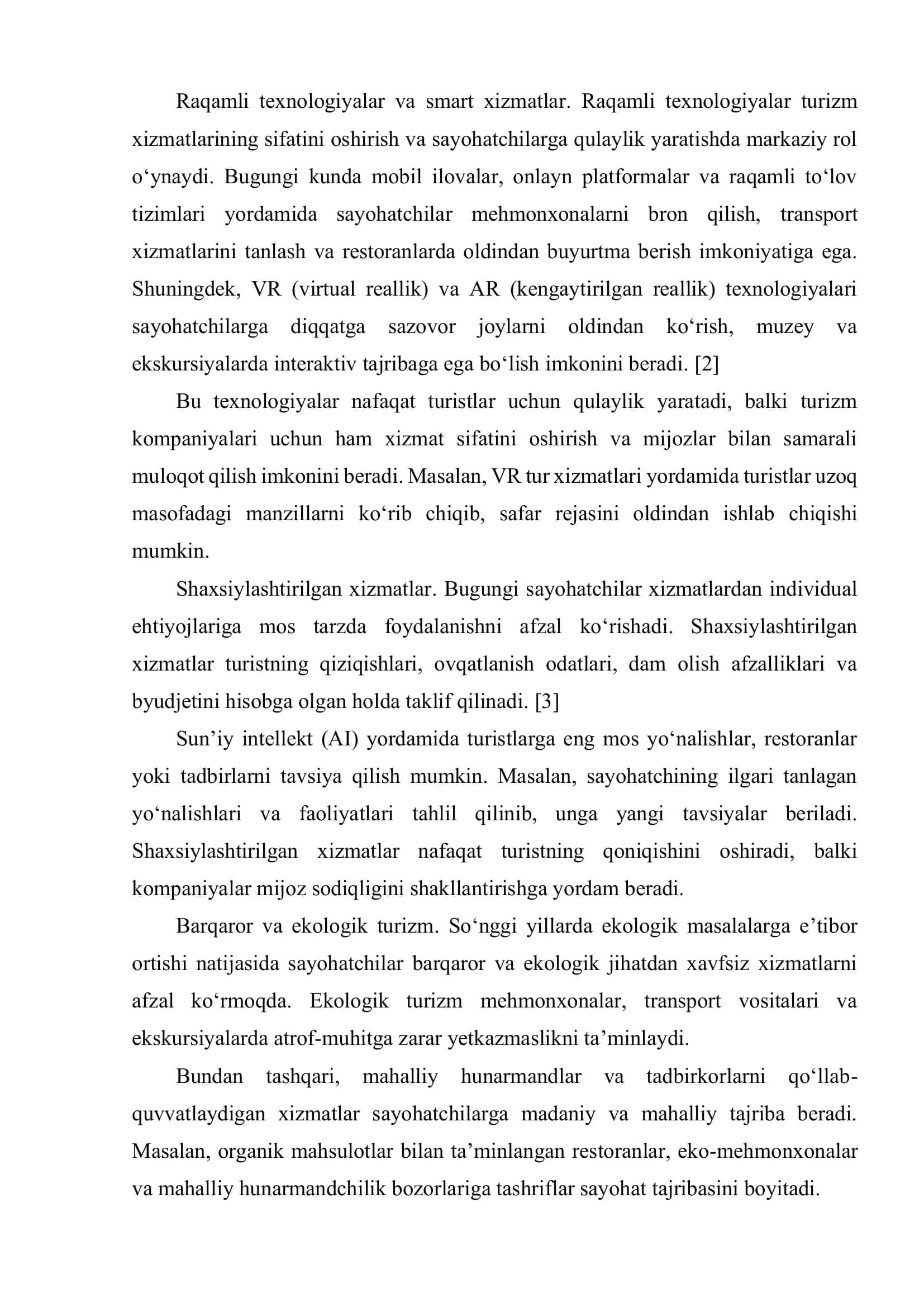 TURIZMDA INNOVATSION XIZMAT TURLARI 3