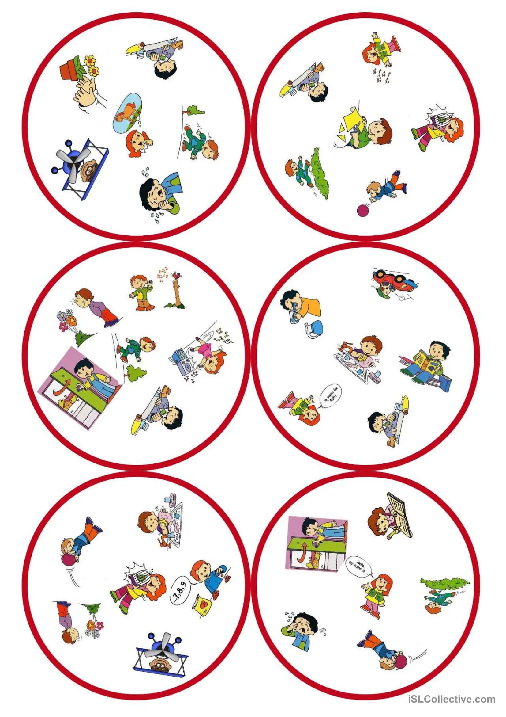 Dobble game action verbs 3