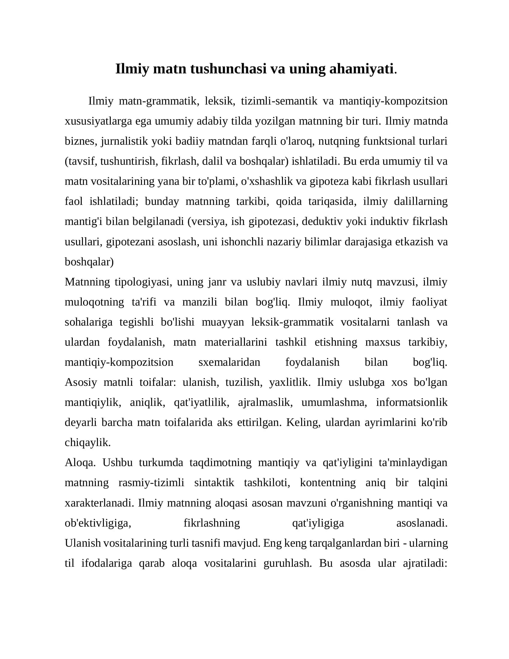 Ilmiy matnlarning turlari 3