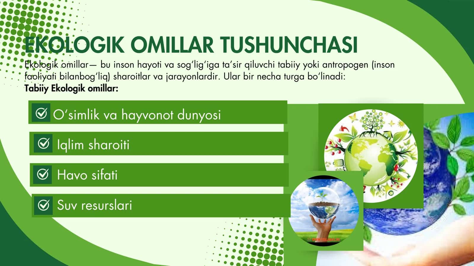 Ekologik Omillar va Ularning Insonga Ta’siri 3