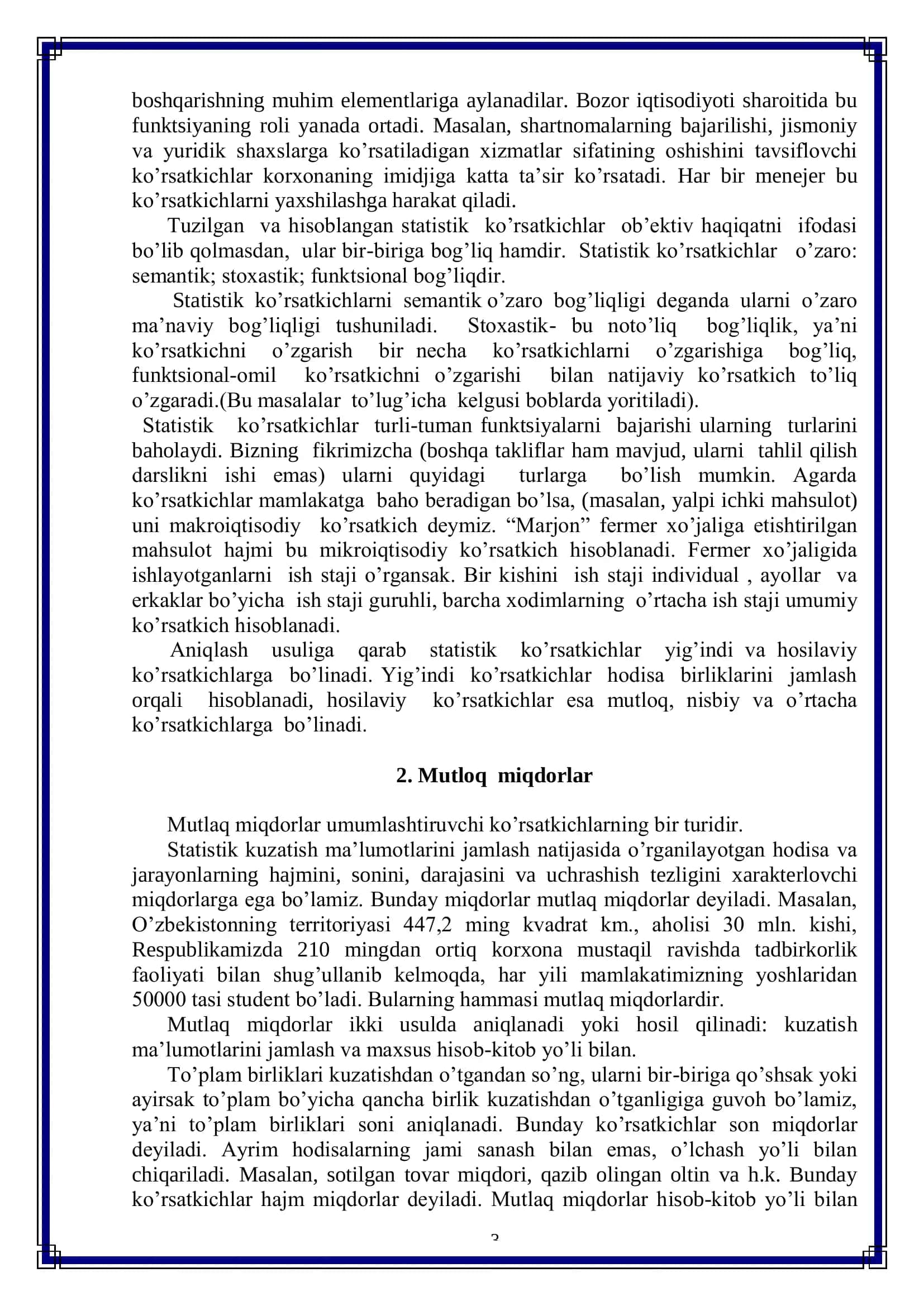 Statistik ko’rsatkichlar 3