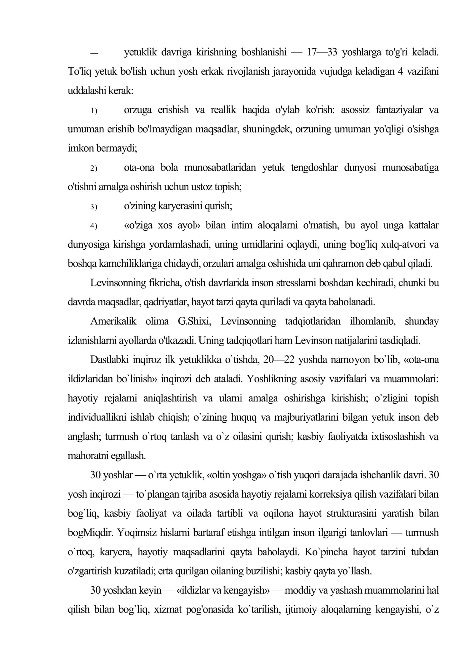 Yetuklik davridagi inqirozlar 3