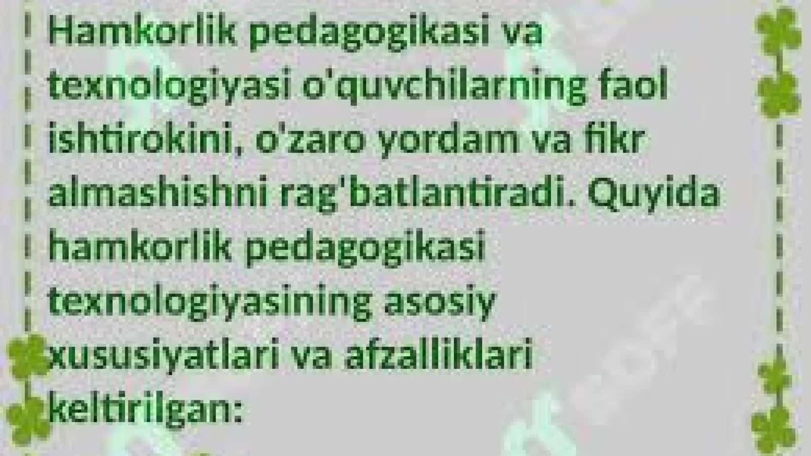 Hamkorlik pedagogikasining kontseptual gʻoyalari 3
