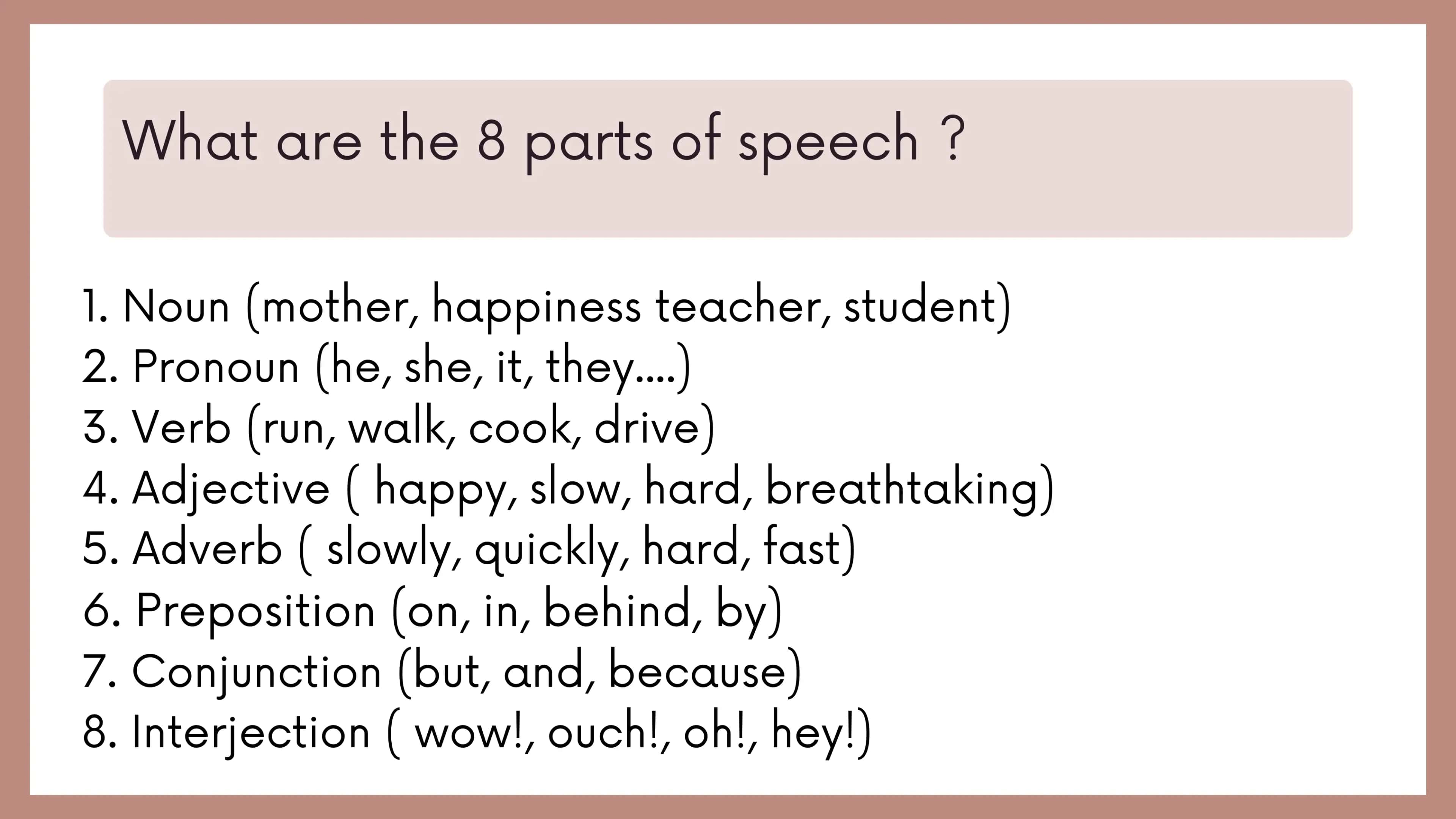 Parts of speec 3