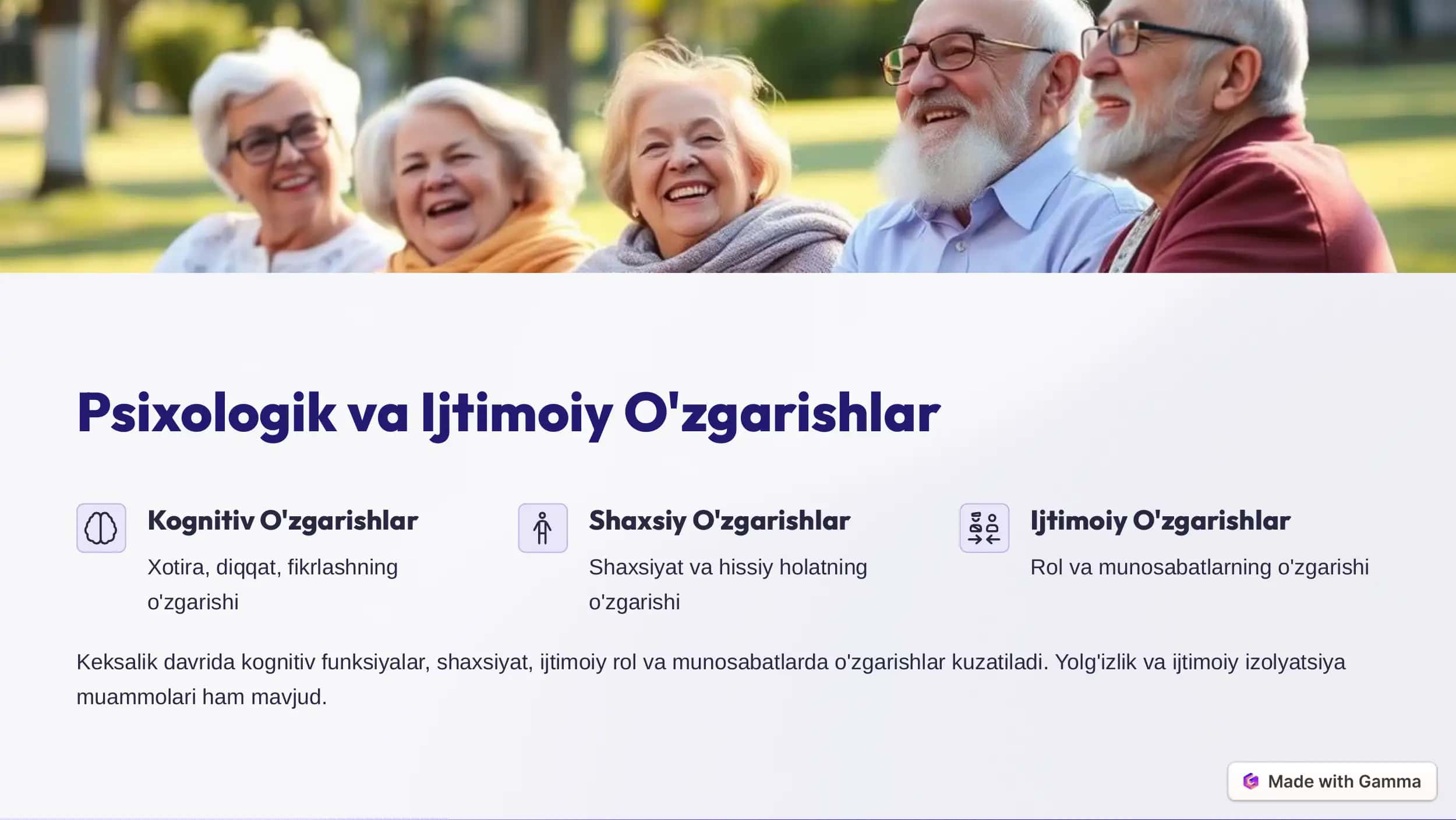 Keksalik va Qarish: Umumiy Tushunchalar 3
