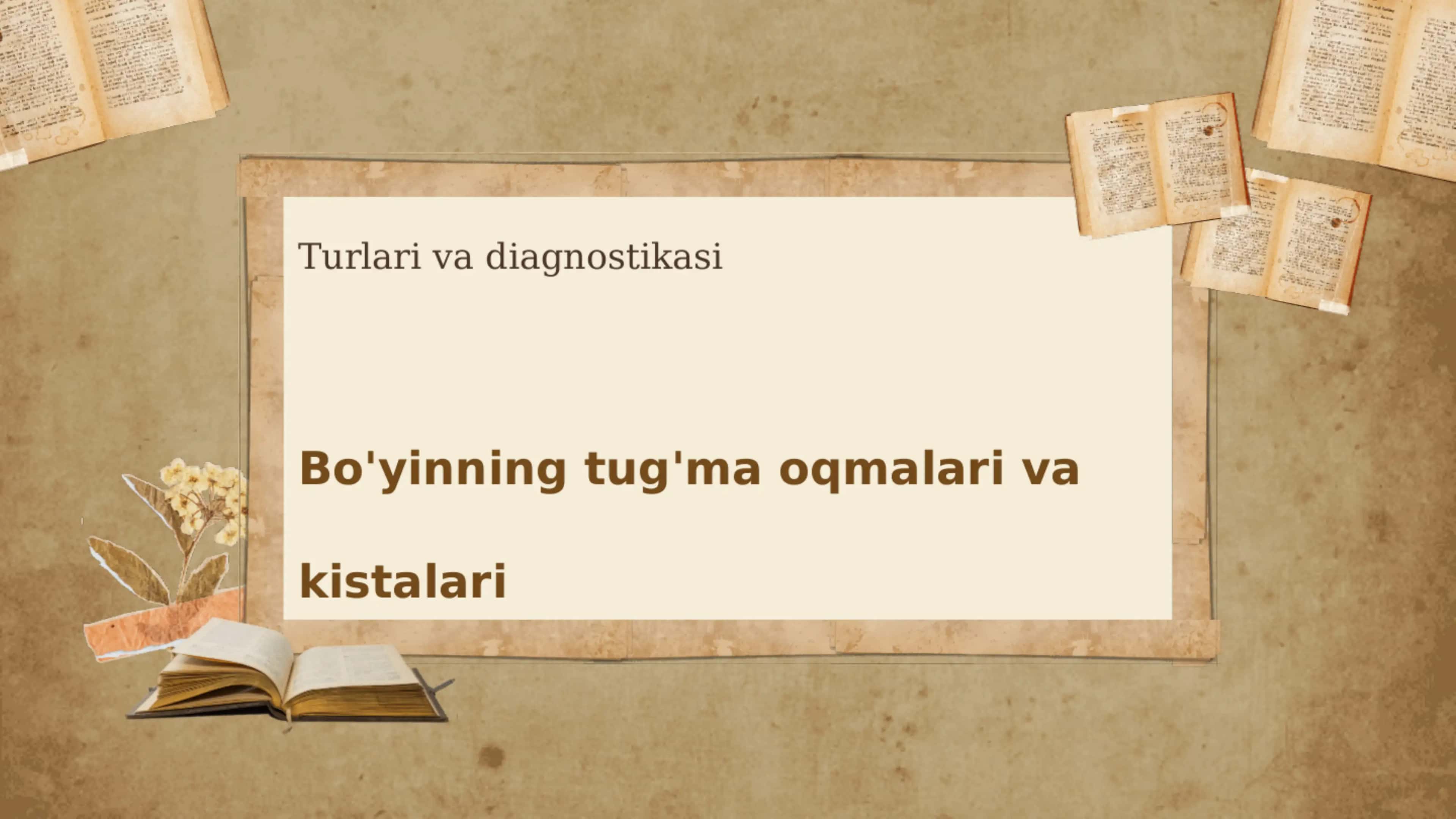 Bo'yinning tug'ma oqmalari va kistalarida operatsiyalar 3