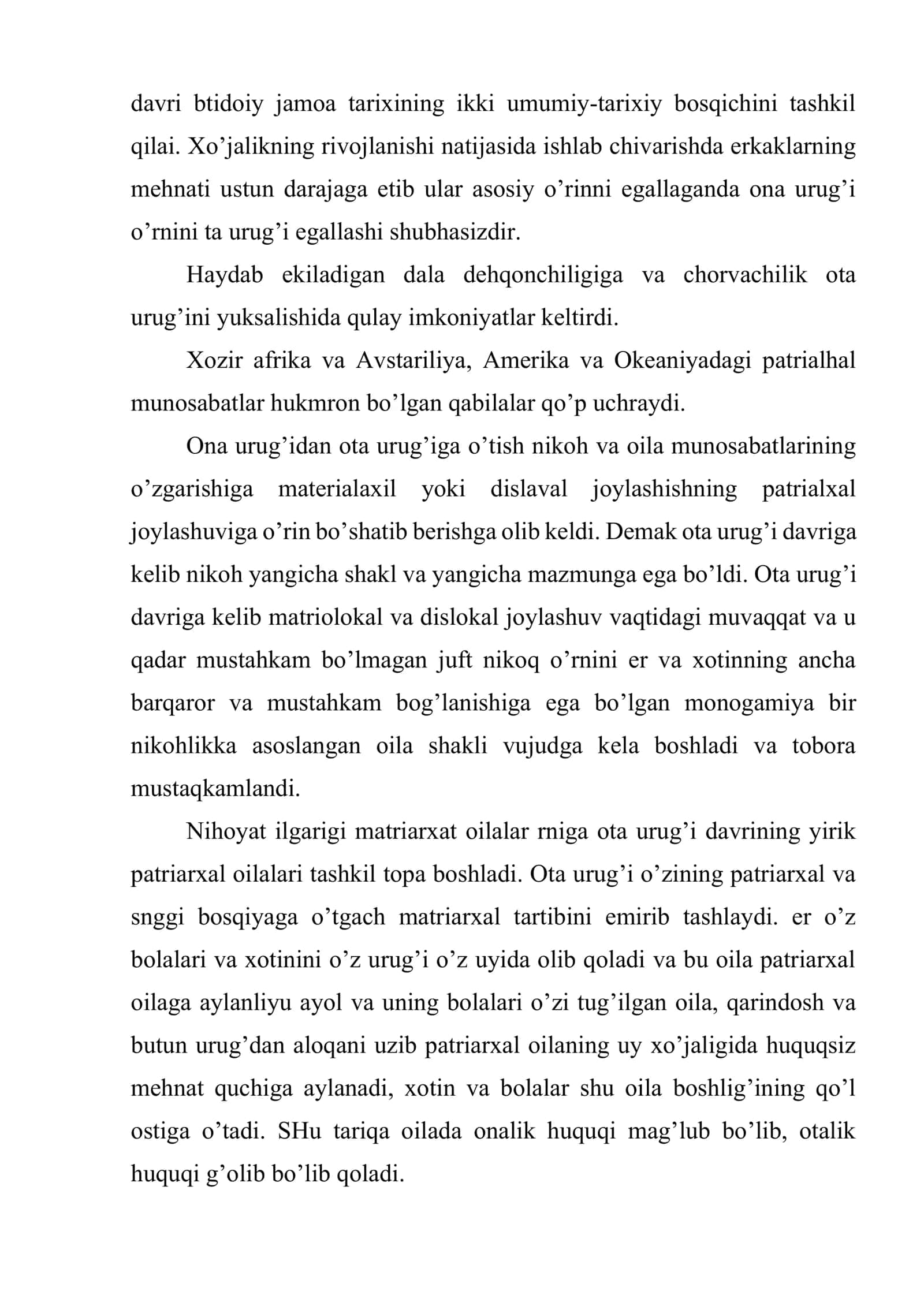 Xususiy mulk sinflar va davlatni paydo bo’lishi 3