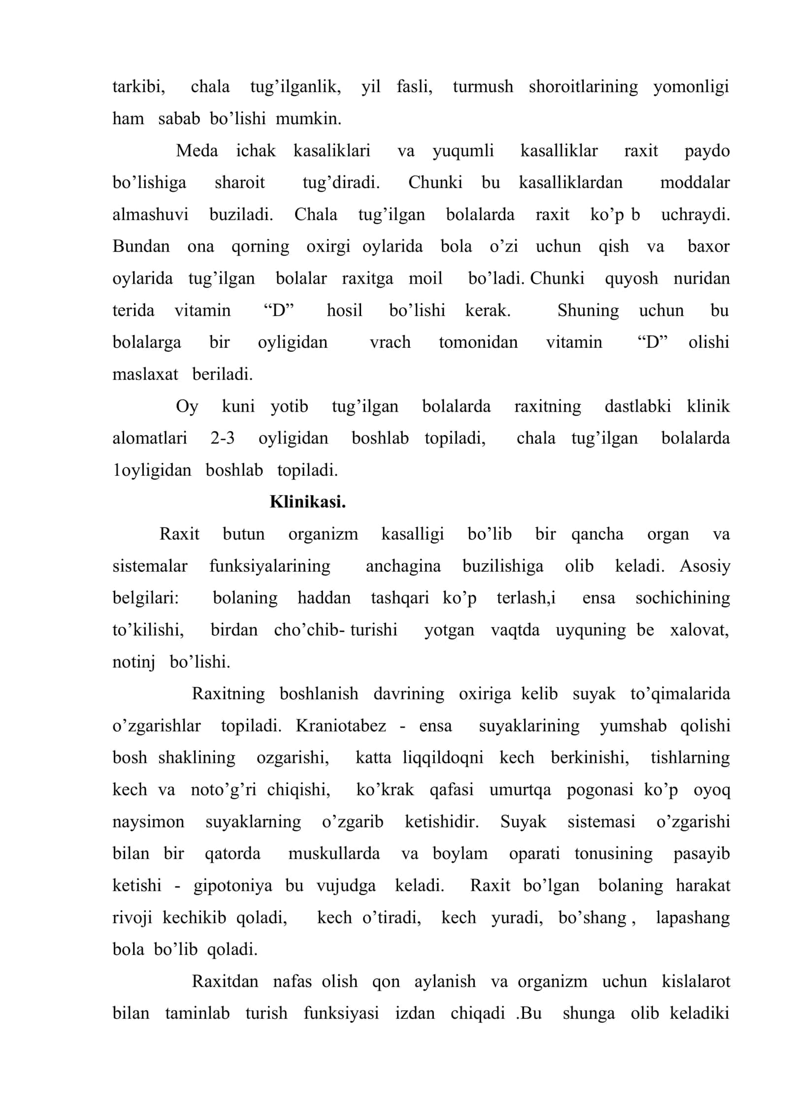 Raxit va spazmofiliya kasalligi 3