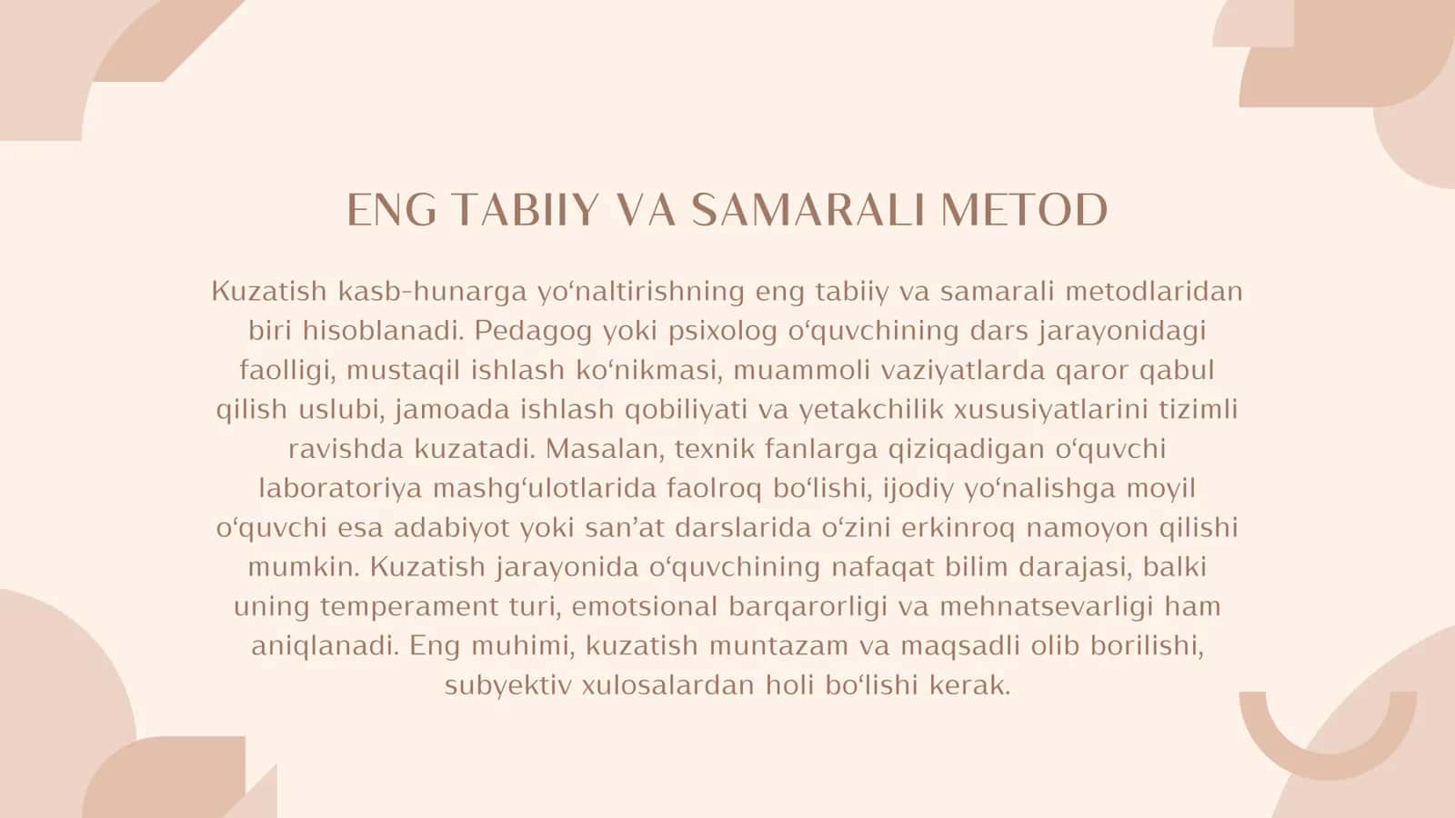 KASB HUNARGA YOʻNALTIRISH ISHINING MAZMUNI 3