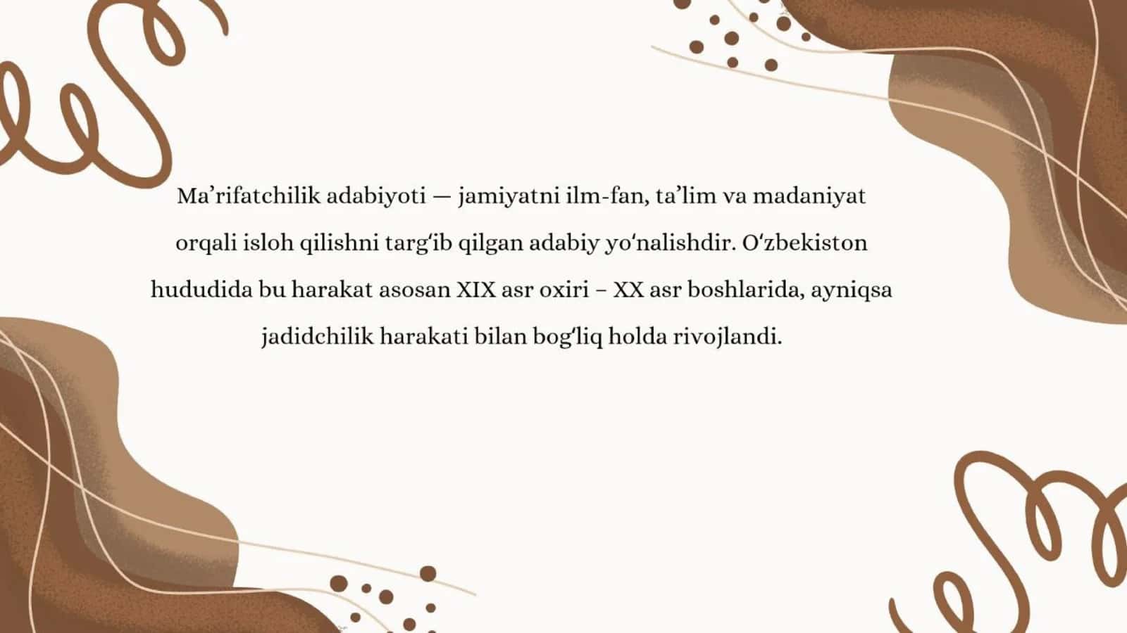 Ma'rifatchilik adabiyoti 3