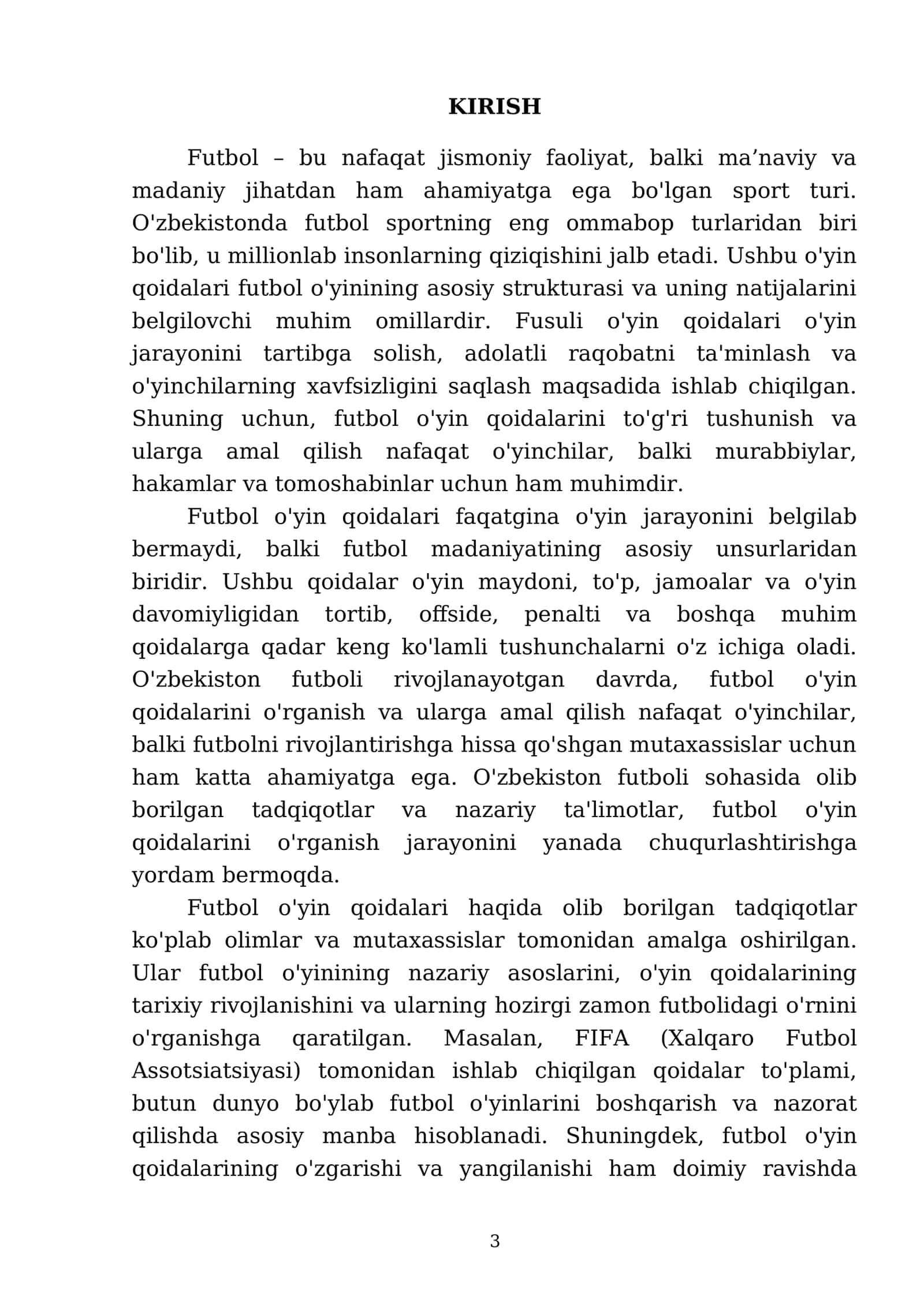 Futbol õyin qoidalari 3