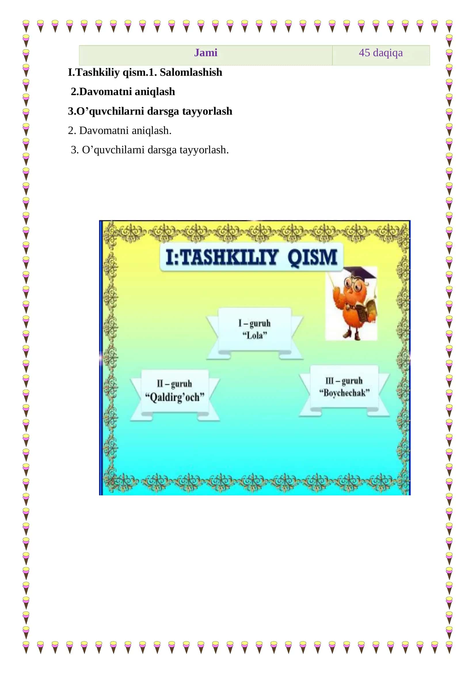 Olimpiada o’yinlari DARS ISHLANMASI 3