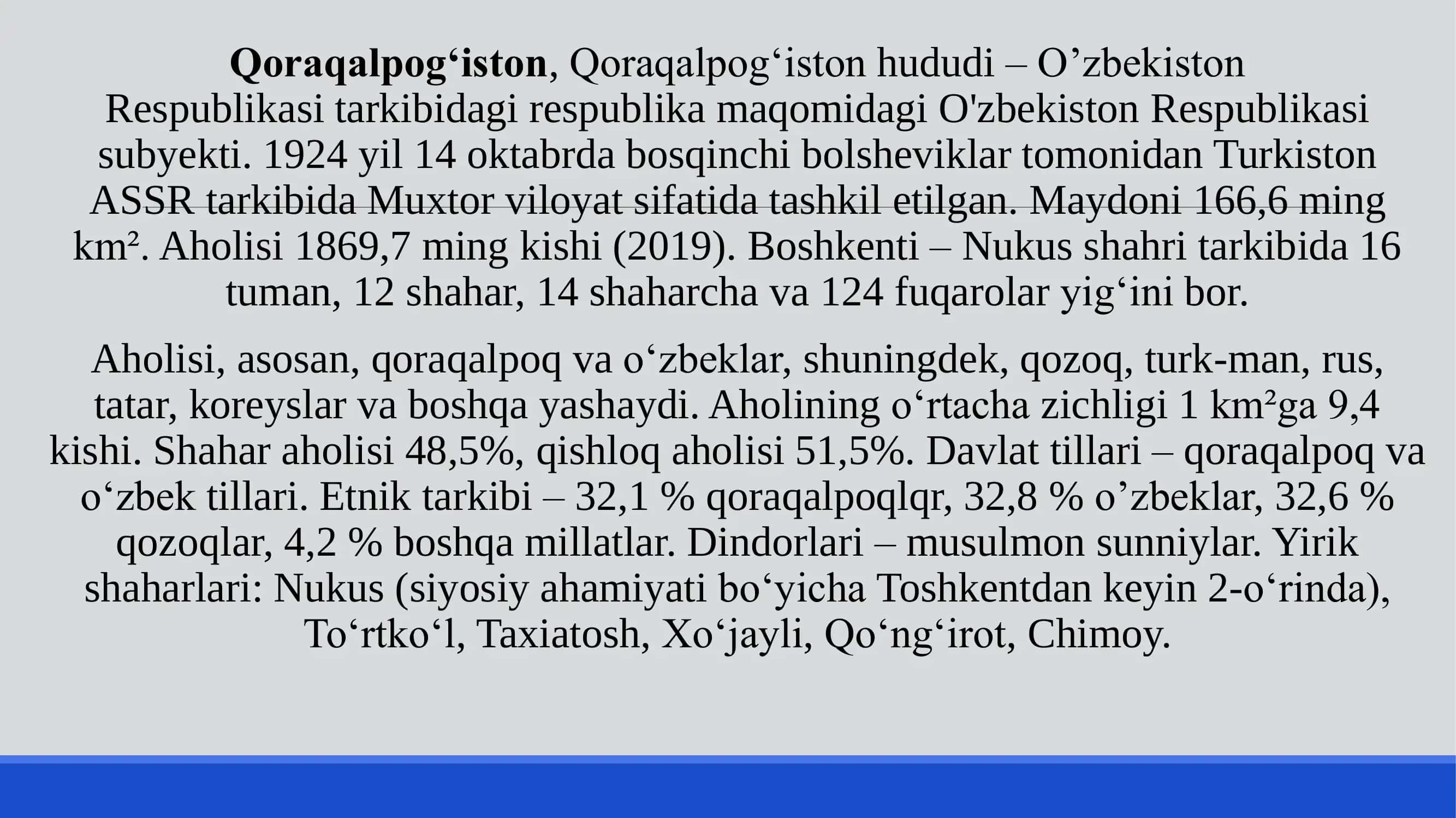 Mustaqillik yillarida Qoraqalpog‘iston Respublikasi 3