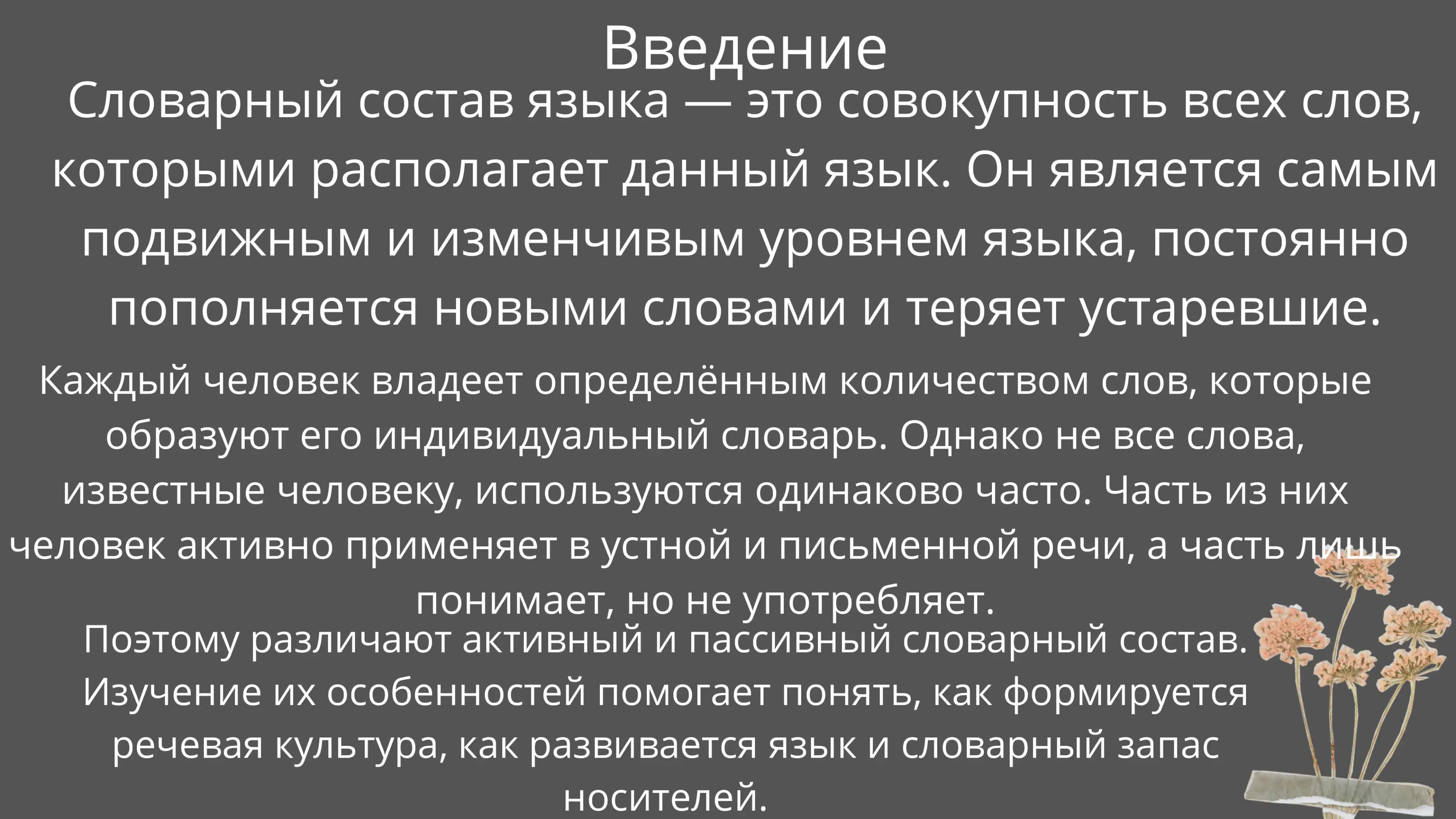 Активный и пассивный словарный состав 3
