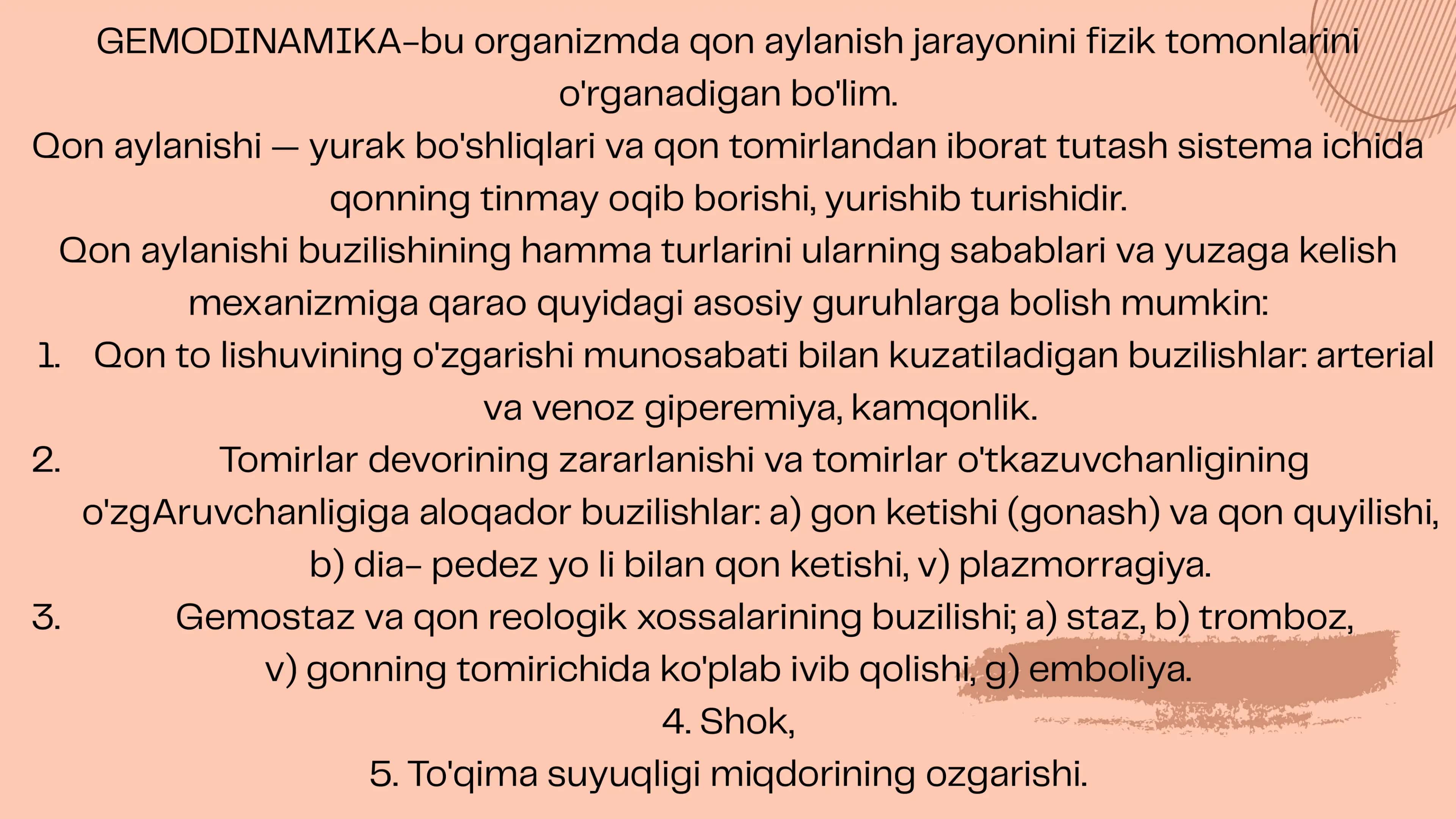 GEMODINAMIKA BUZULISHLAR: GIPEREMIYA VA ISHEMIYANIN PATOGENEZI VA MORFOLOGIK SHAKLLARI 3