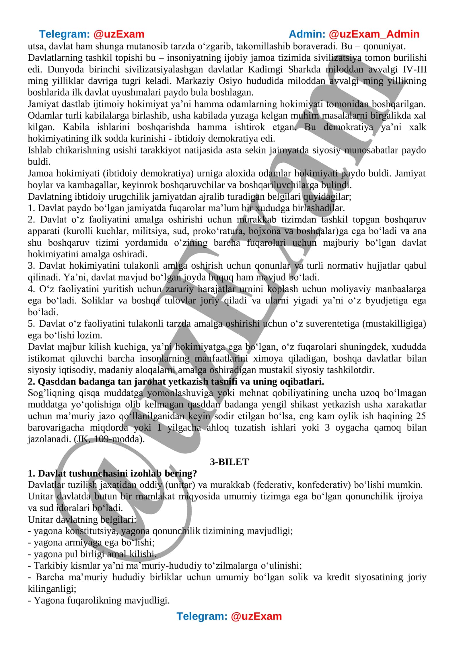 8-sinf O‘zbekiston davlat va huquq asoslari 3