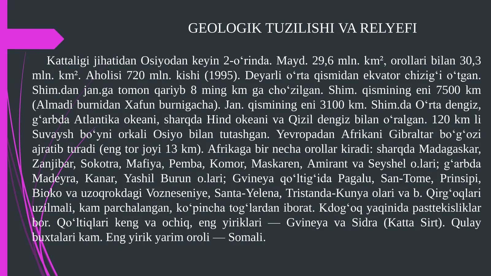 Afrikaning jismoniy xaritasi 3